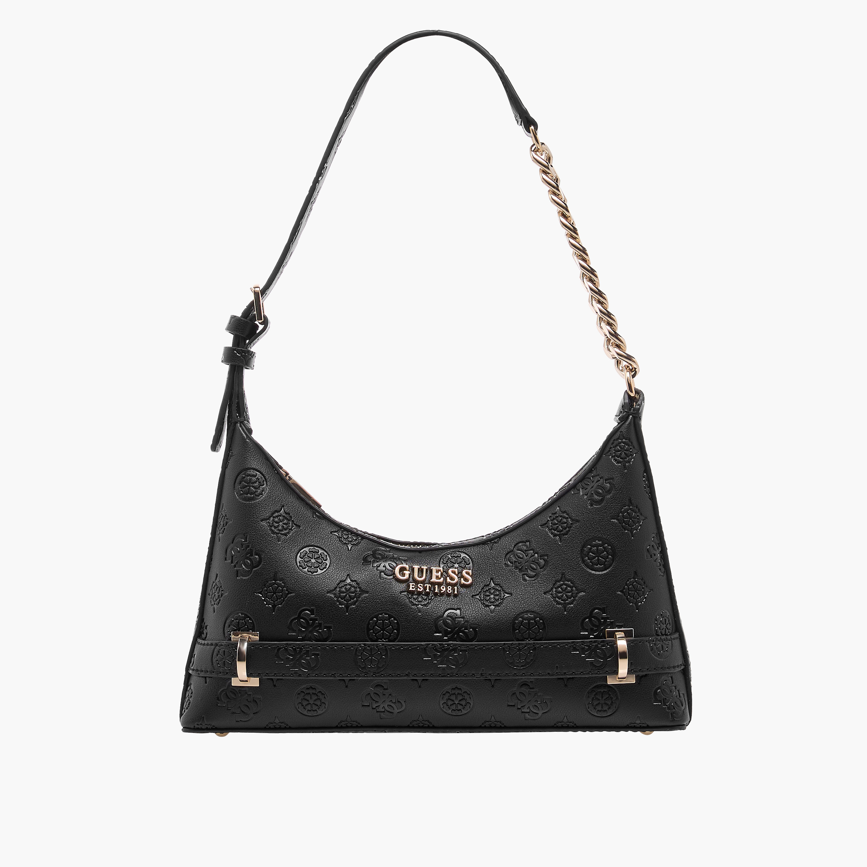 Guess Embossed Shoulder Bag with Adjustable Strap-women-bagsandwallets-handbags-image-1