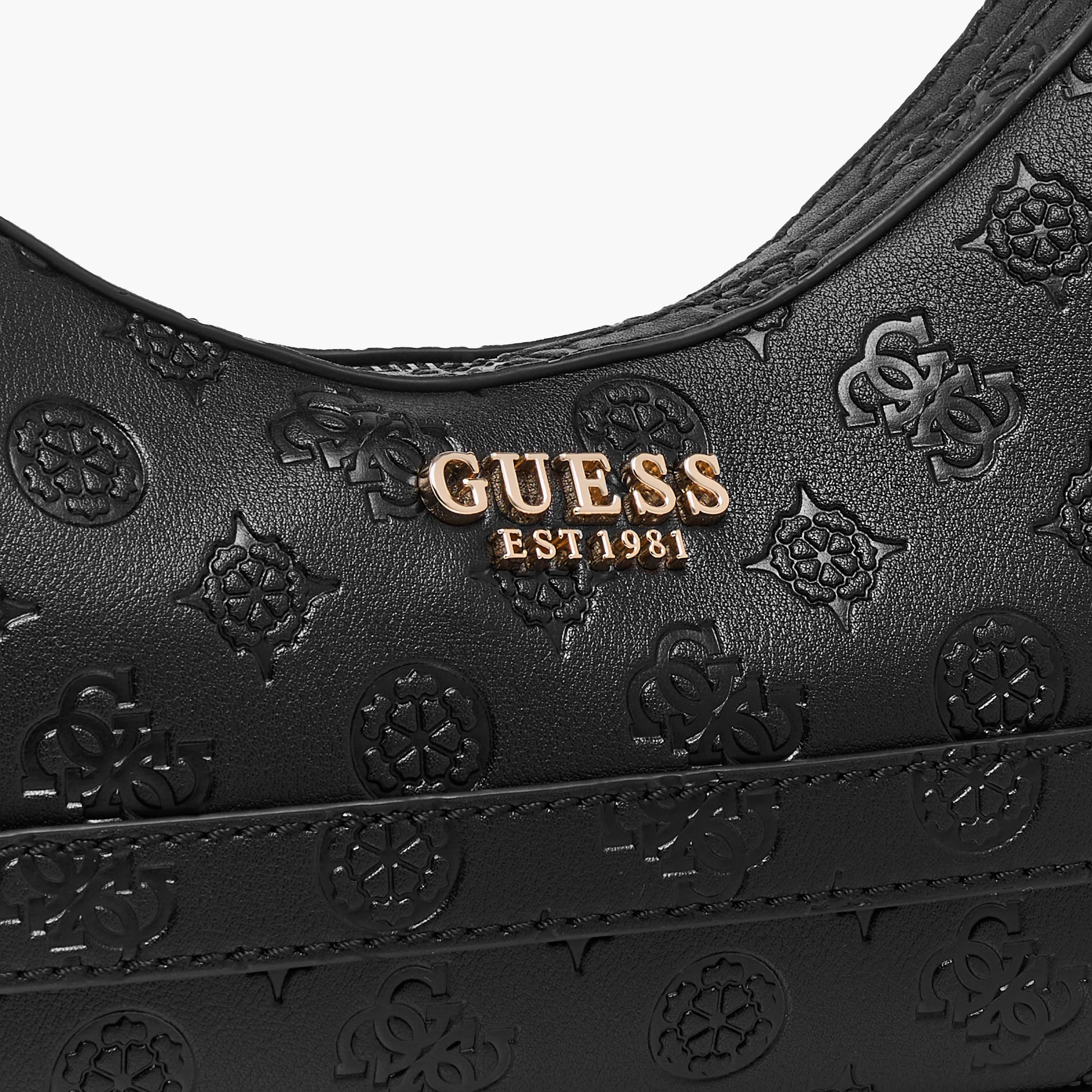 Guess Embossed Shoulder Bag with Adjustable Strap-women-bagsandwallets-handbags-image-4