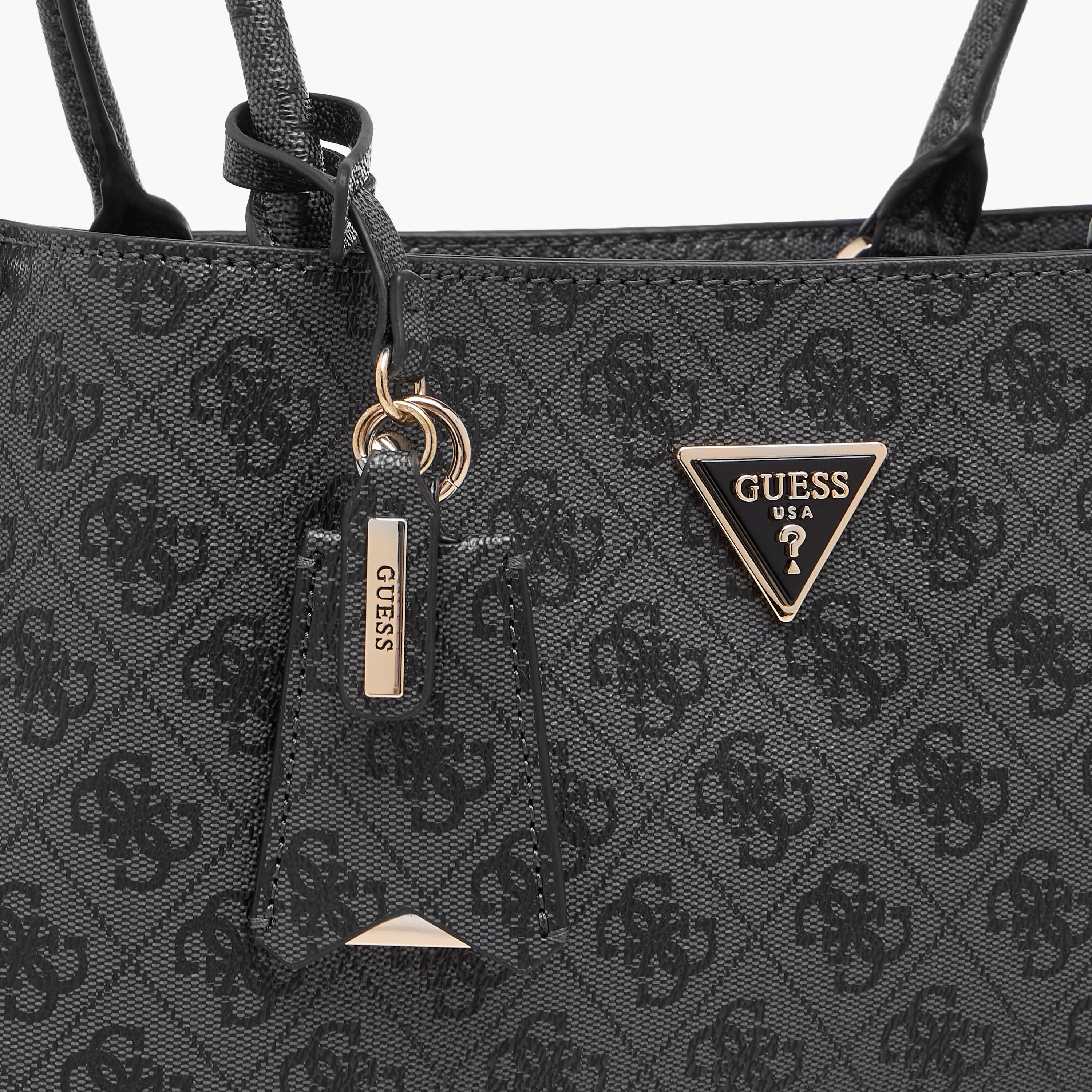 Guess Monogram Texture Shoulder Bag with Double Handle-women-bagsandwallets-handbags-image-4