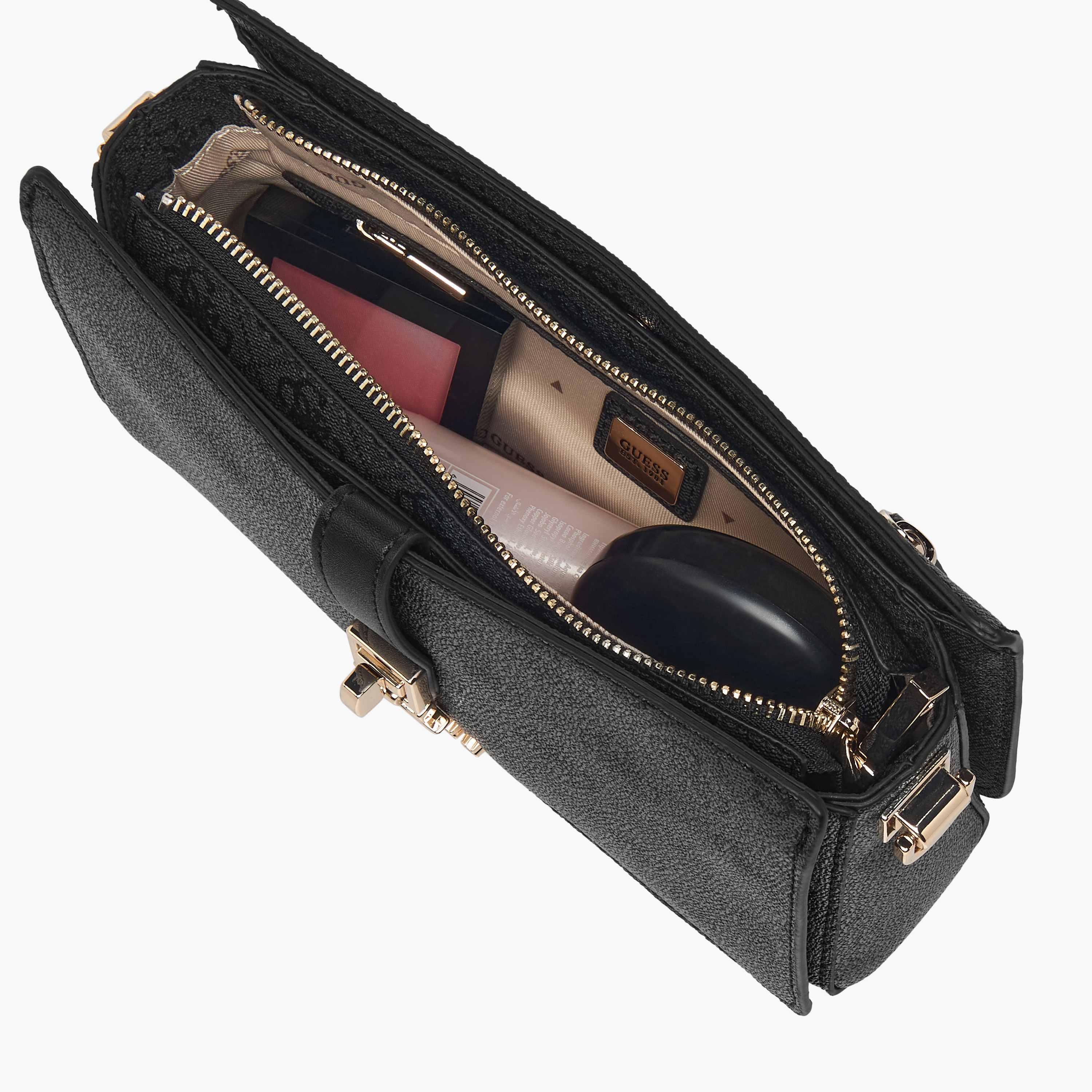 Guess Monogram Print Crossbody Bag with Detachable Strap-women-bagsandwallets-handbags-image-7