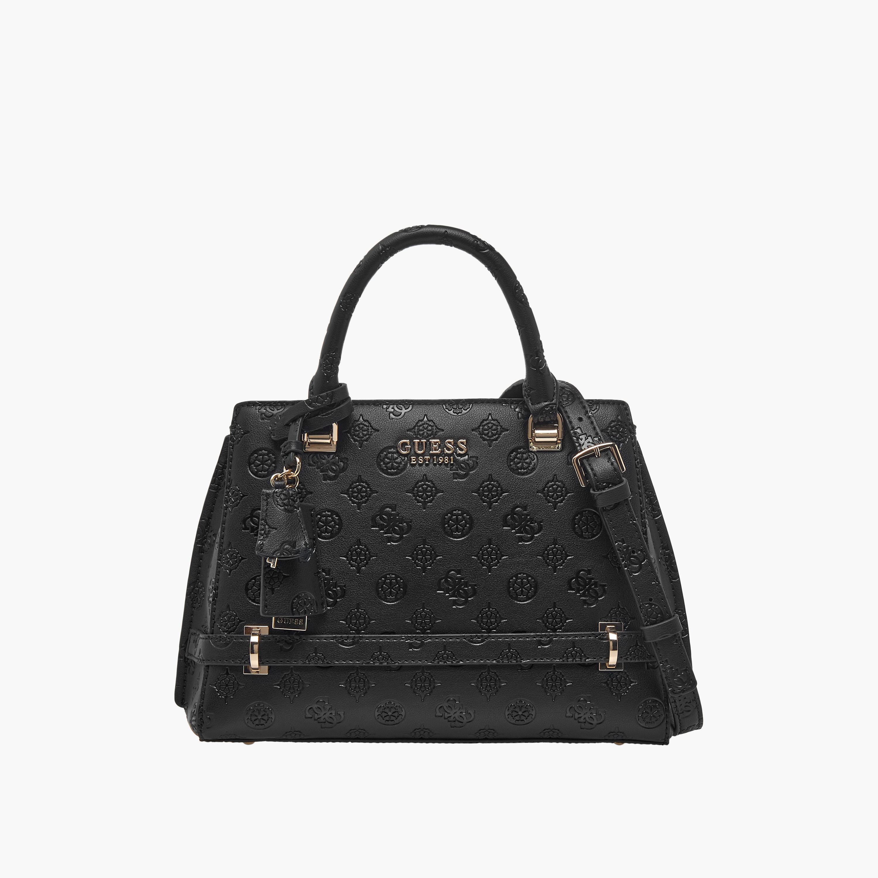 Guess Logo Embossed Crossbody Bag with Detachable Strap-women-bagsandwallets-handbags-image-1
