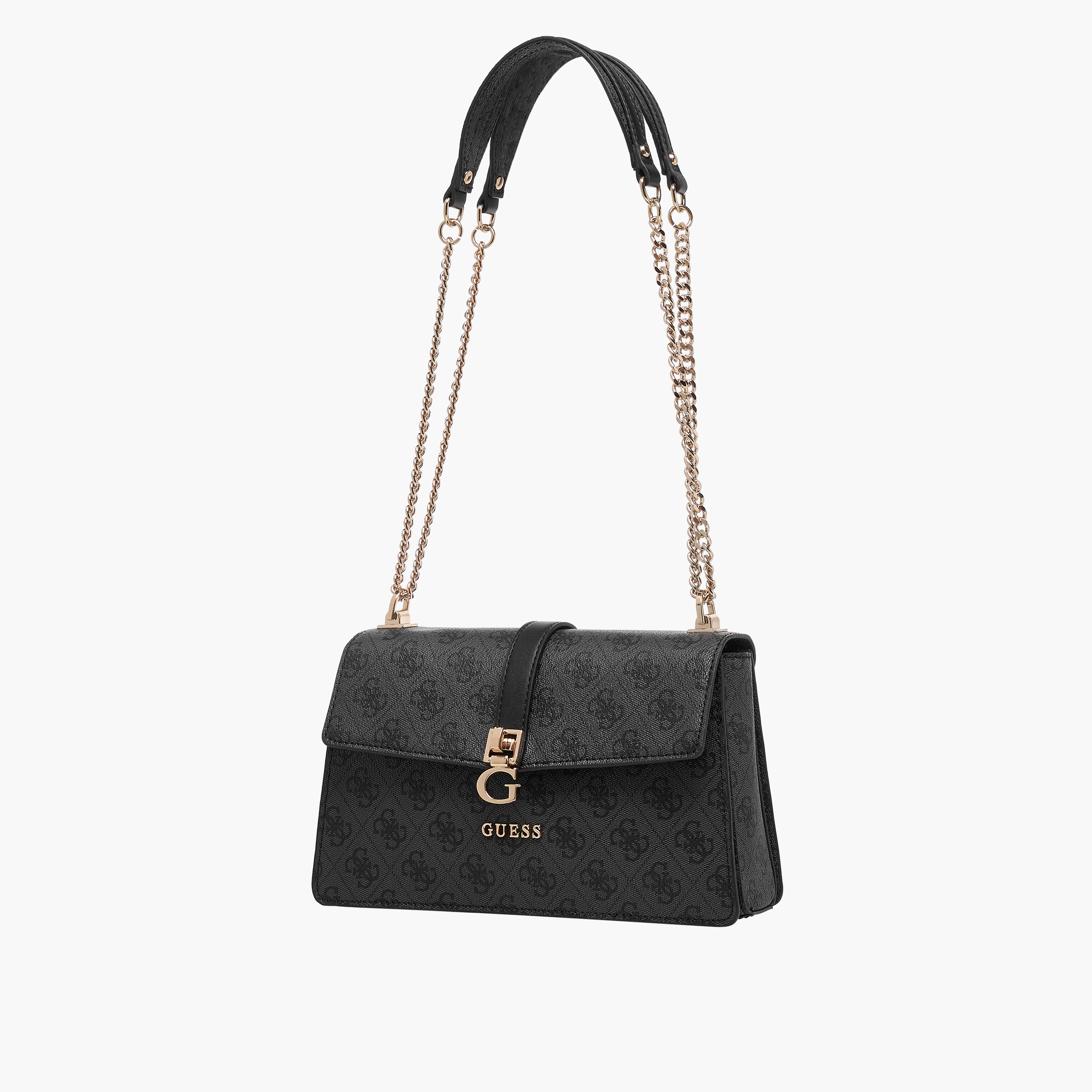 Guess Monogram Print Crossbody Bag with Chain Handles-women-bagsandwallets-handbags-image-2