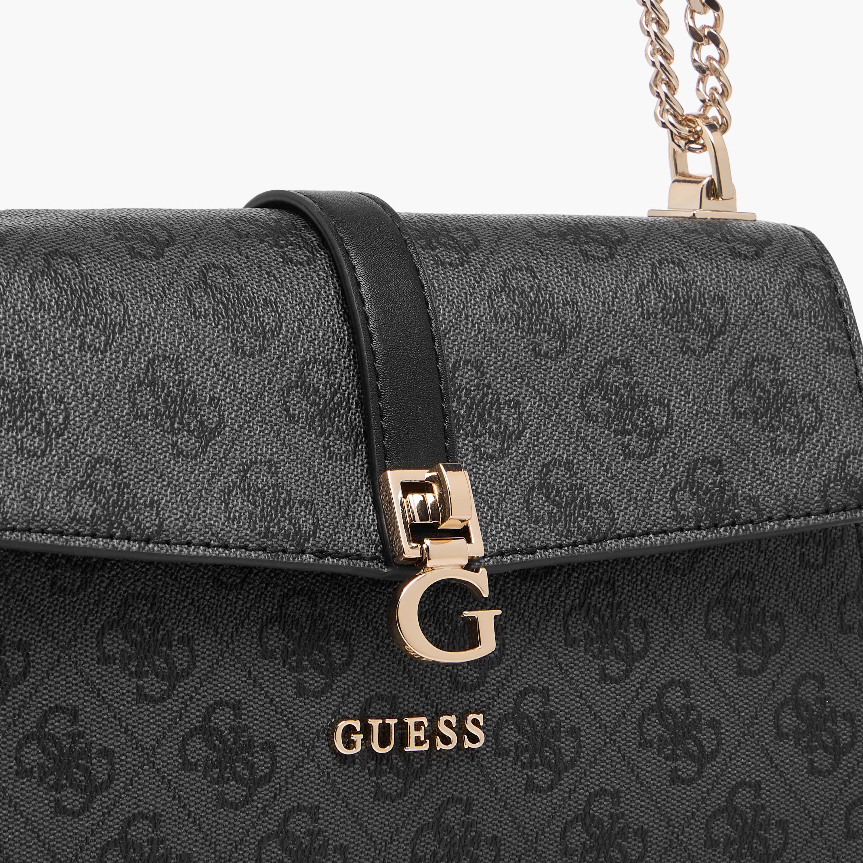 Guess Monogram Print Crossbody Bag with Chain Handles-women-bagsandwallets-handbags-image-4