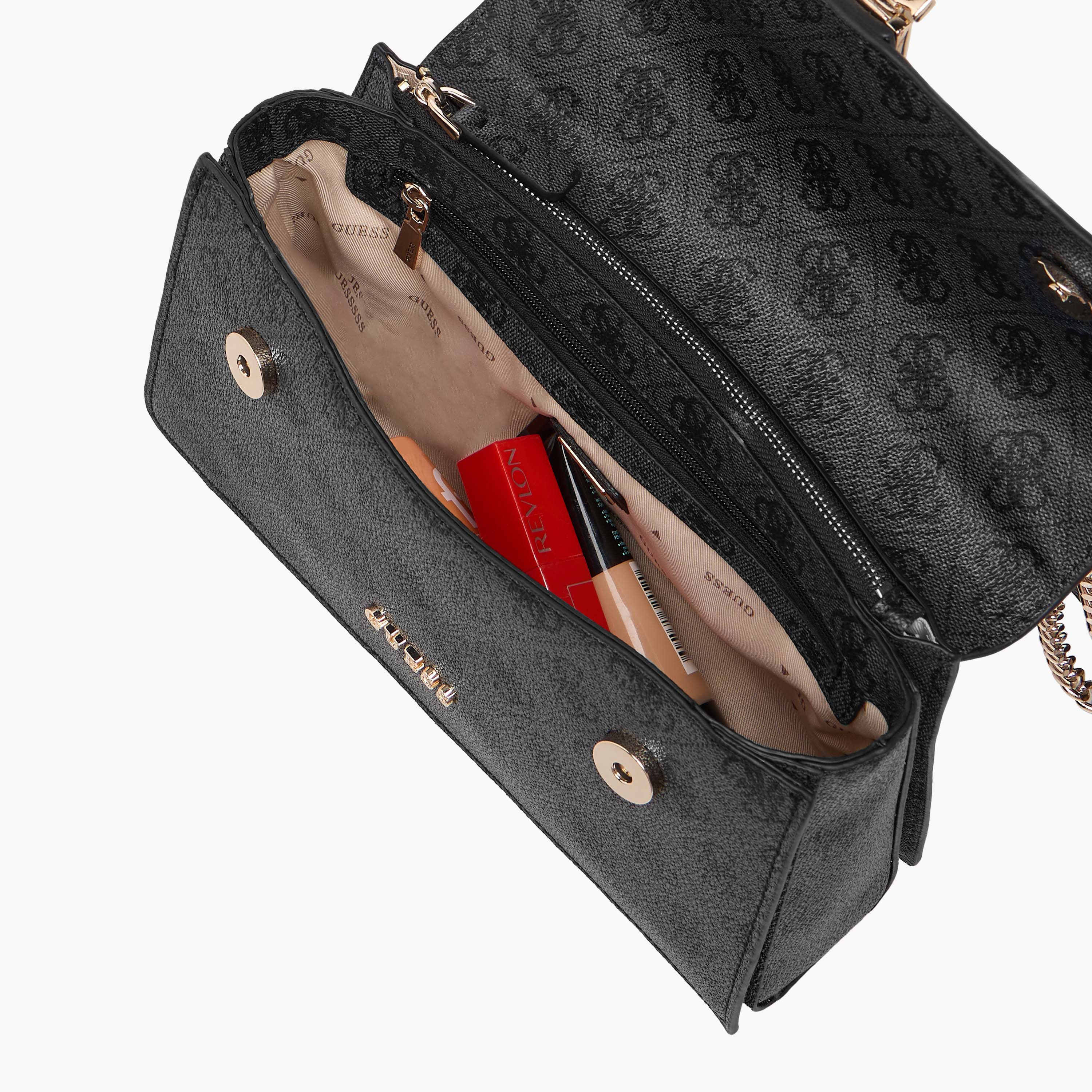 Guess Monogram Print Crossbody Bag with Chain Handles-women-bagsandwallets-handbags-image-7