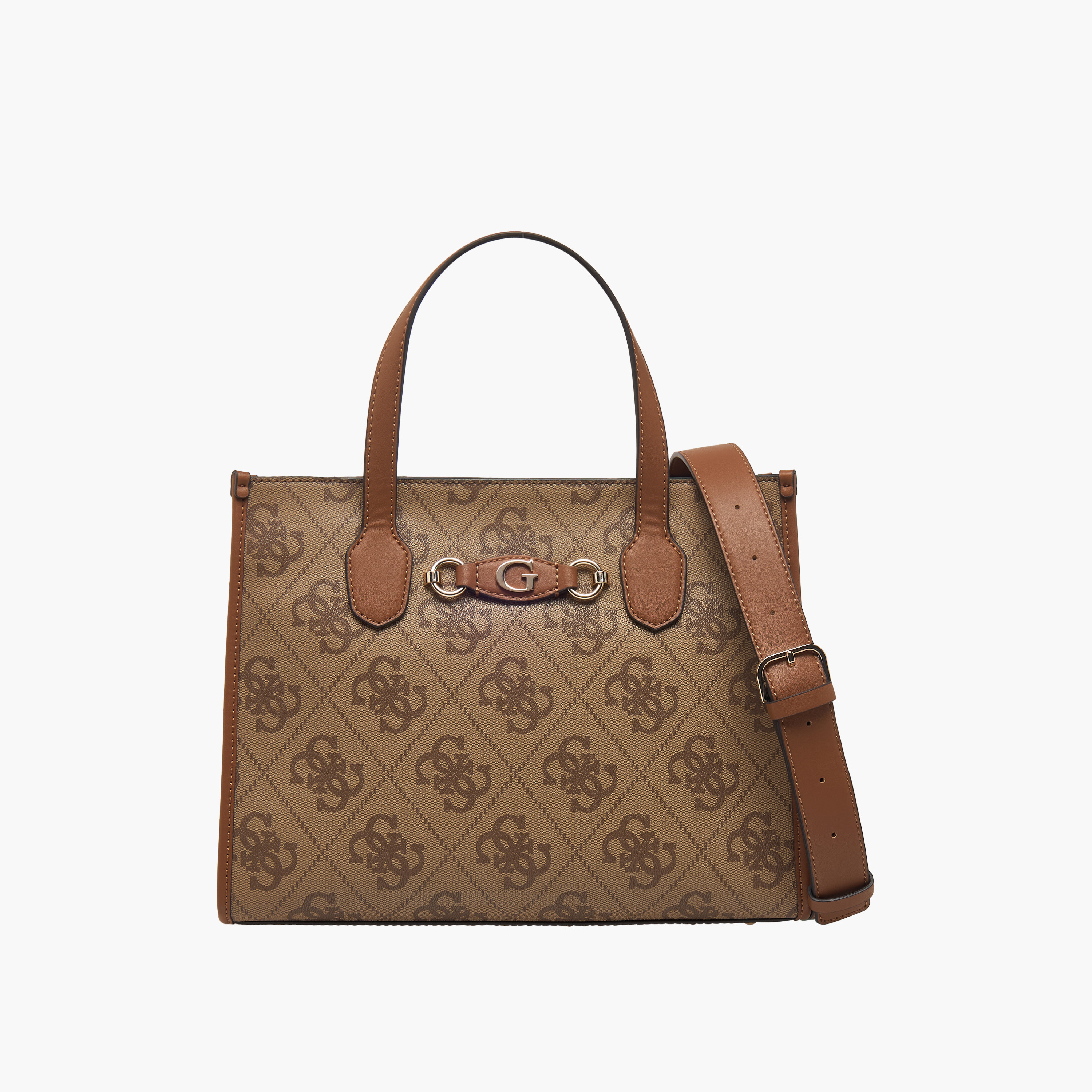 Guess Monogram Texture Tote Bag with Detachable Strap-women-bagsandwallets-handbags-image-1