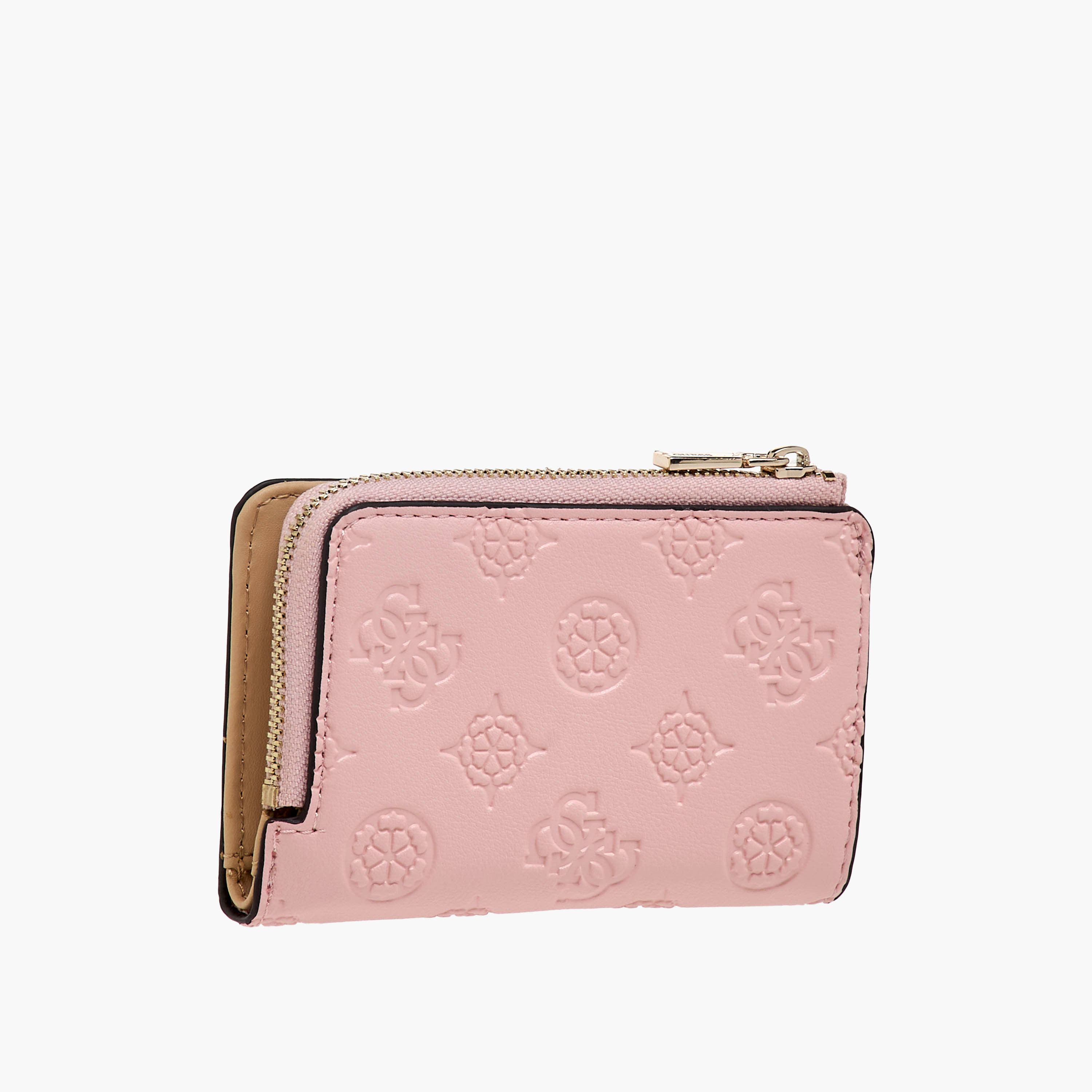 Guess Embossed Cardholder with Snap Button Closure-women-bagsandwallets-wallets-image-2