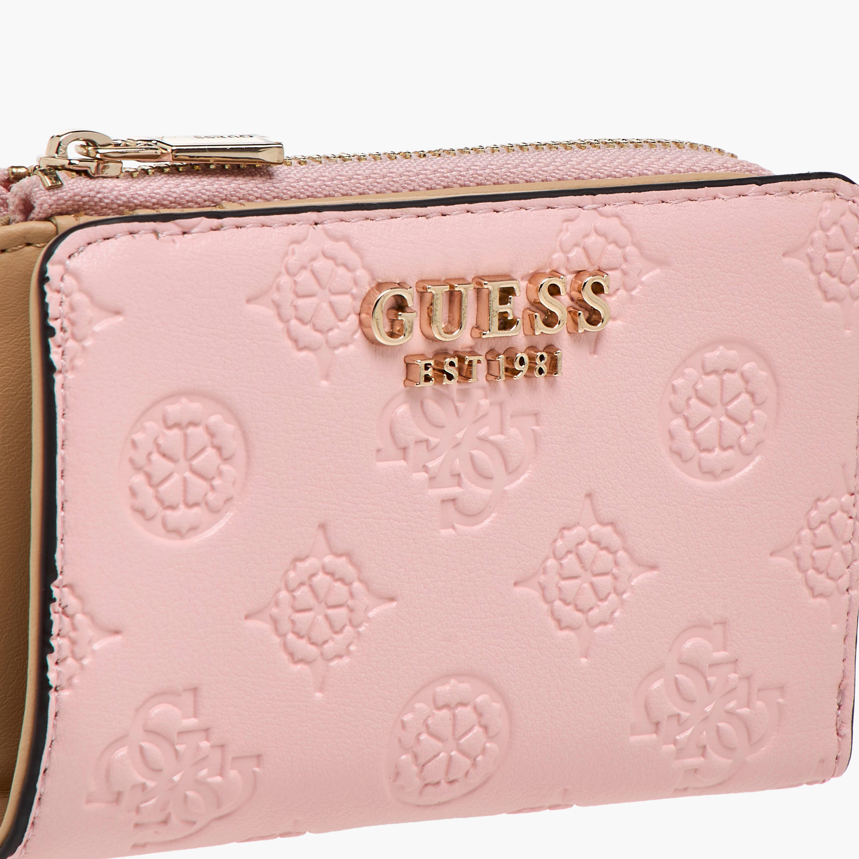 Guess Embossed Cardholder with Snap Button Closure-women-bagsandwallets-wallets-image-3