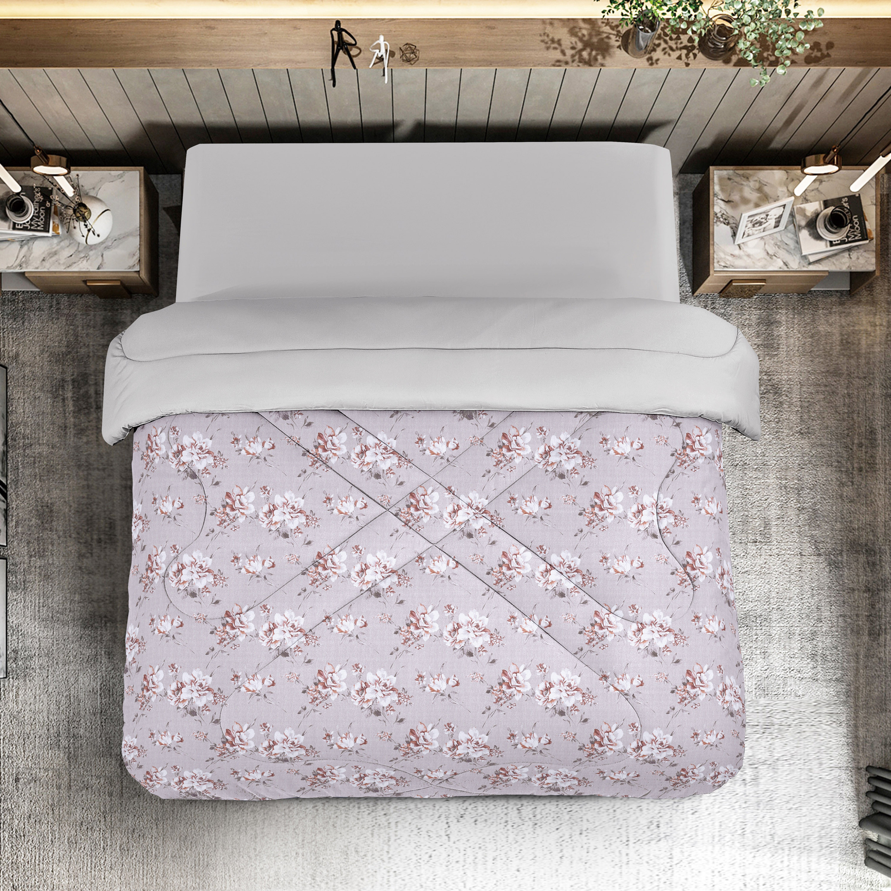 Unique Home All Season Reversible Twin Comforter - 240x160 cms-household-bedding-comfortersandbedspreads-comforters-image-1