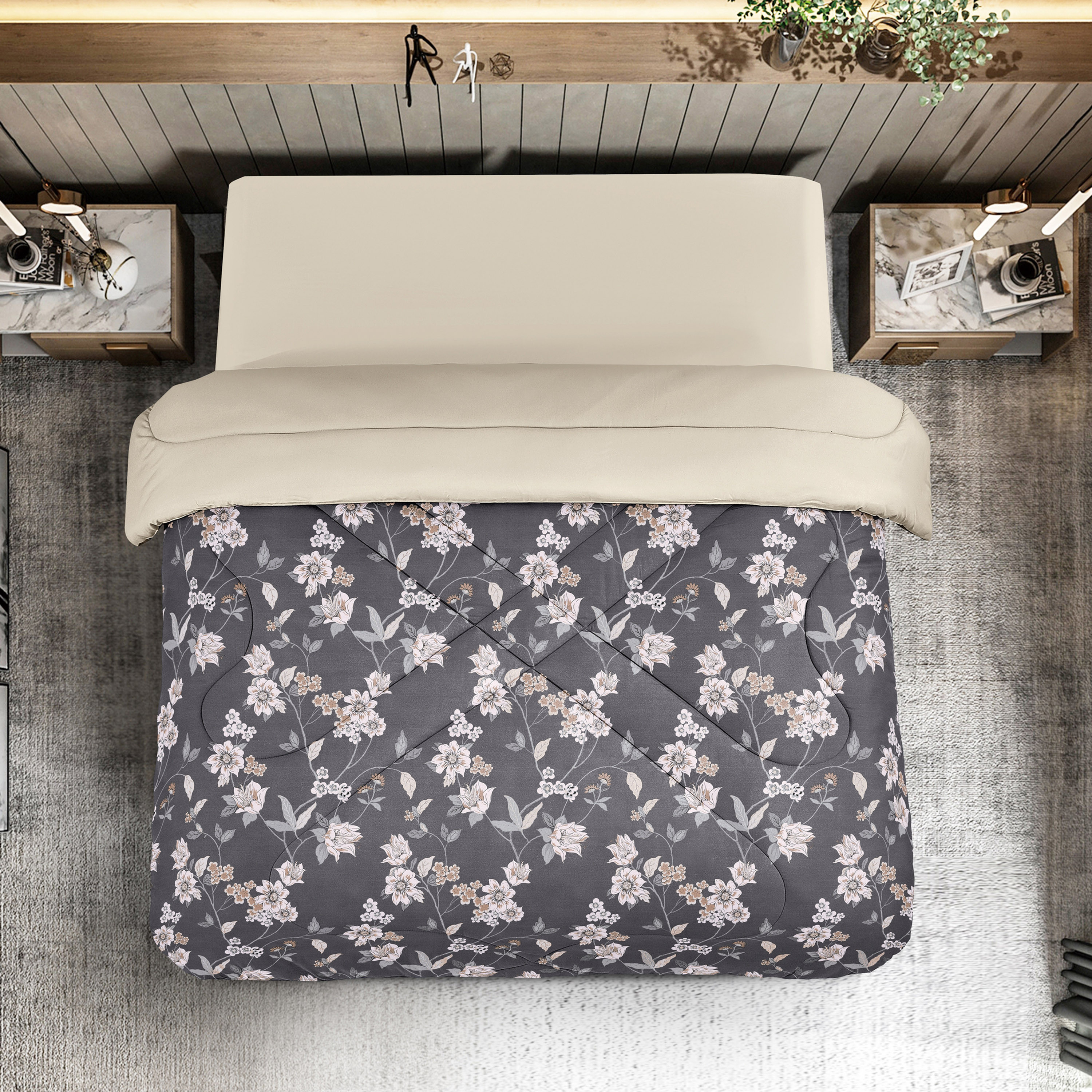 Unique Home All Season Reversible King Comforter - 250x230 cms-household-bedding-comfortersandbedspreads-comforters-image-1