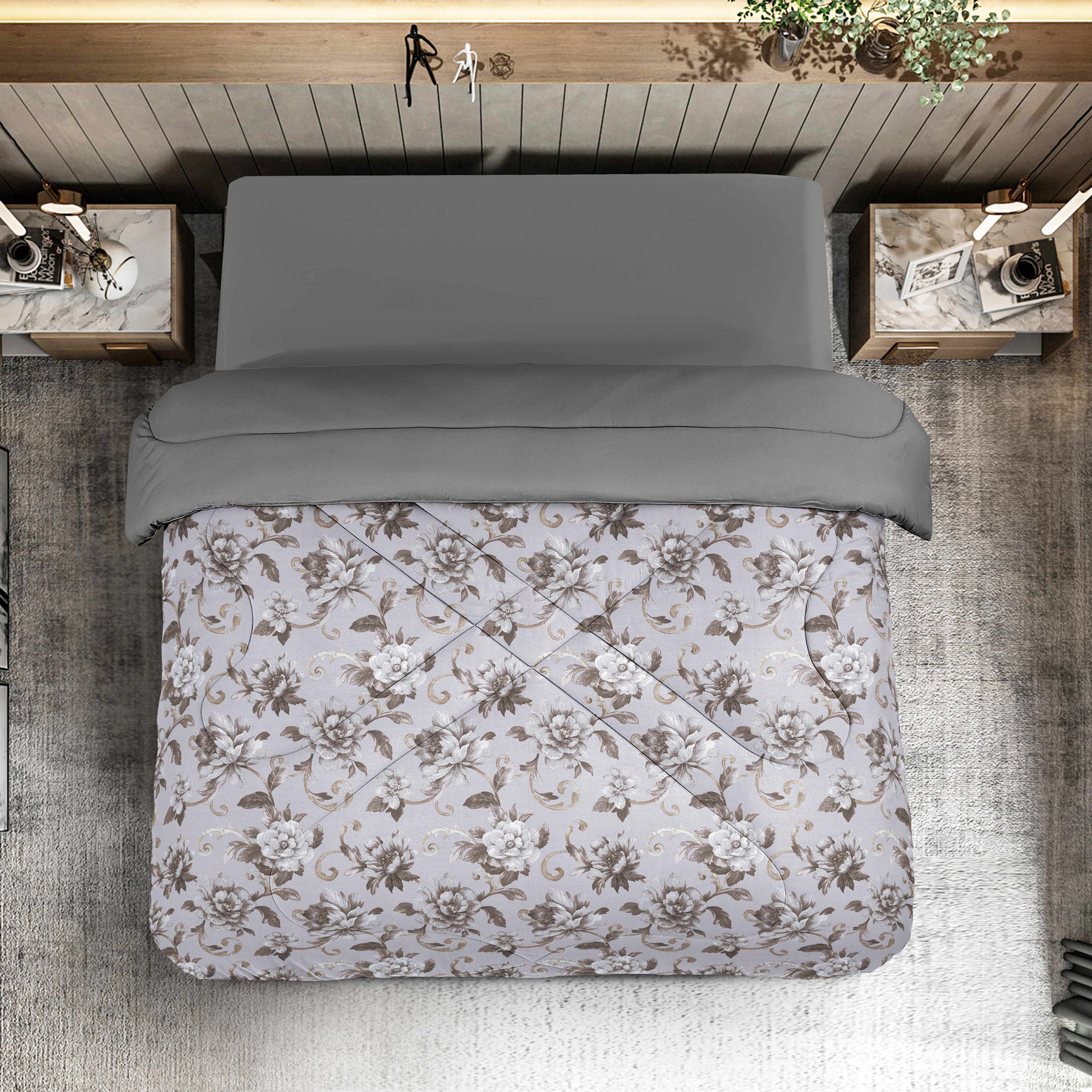 Unique Home All-Season Reversible King Roll Comforter - 250x230 cm-household-bedding-comfortersandbedspreads-comforters-image-1