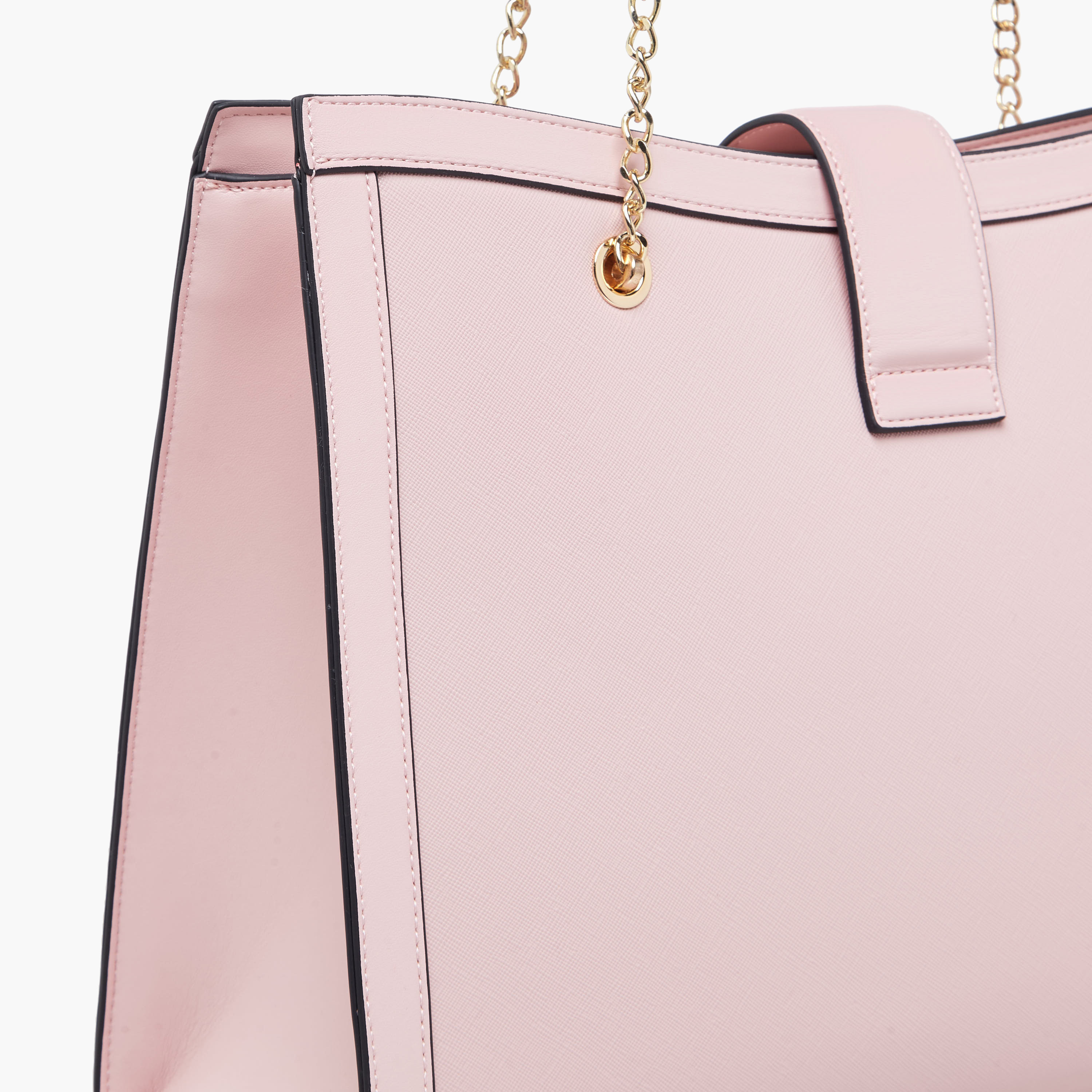 Sasha Textured Tote Bag with Chain Handles-women-bagsandwallets-handbags-image-6