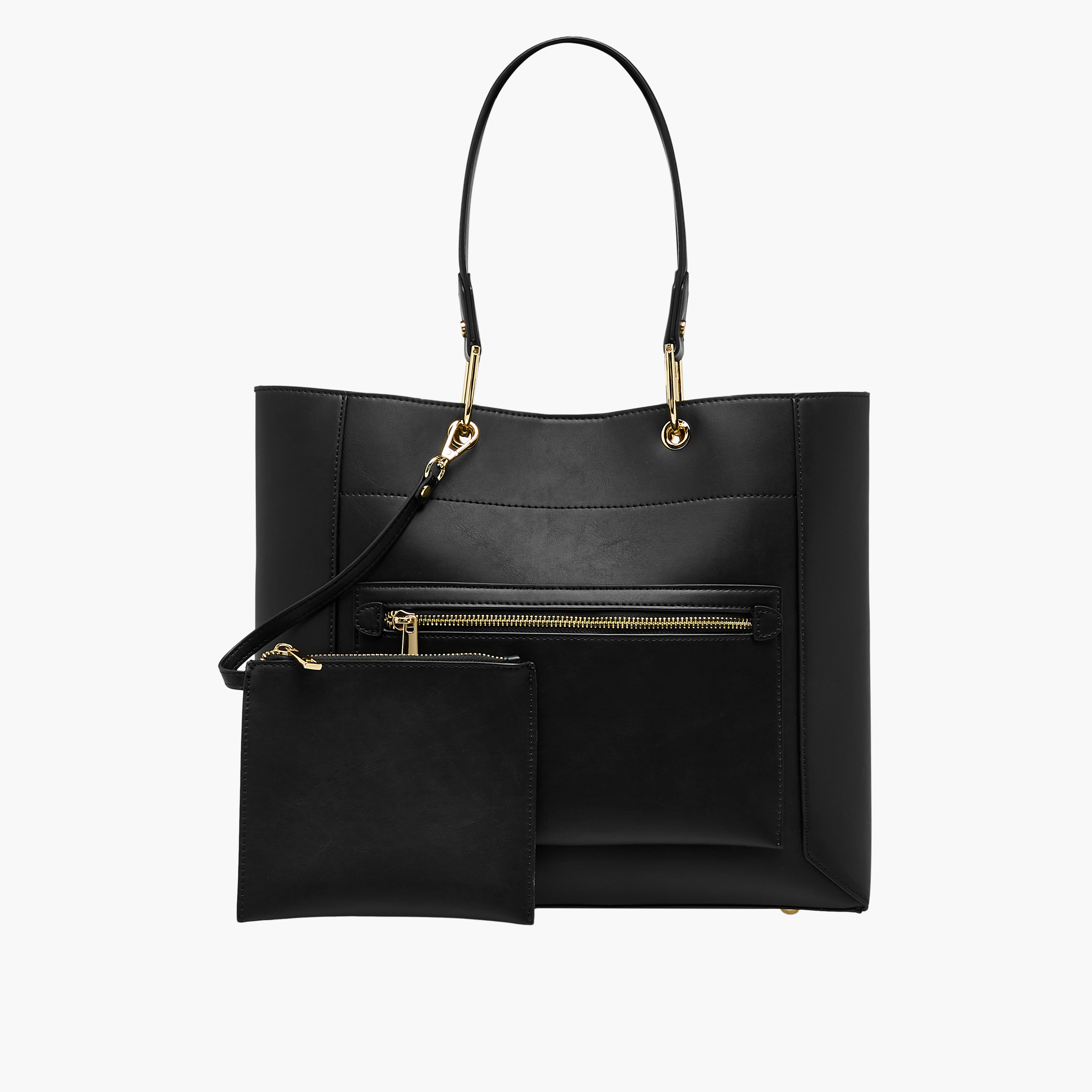 Sasha Tia Textured Tote Bag with Pouch-women-bagsandwallets-handbags-image-1