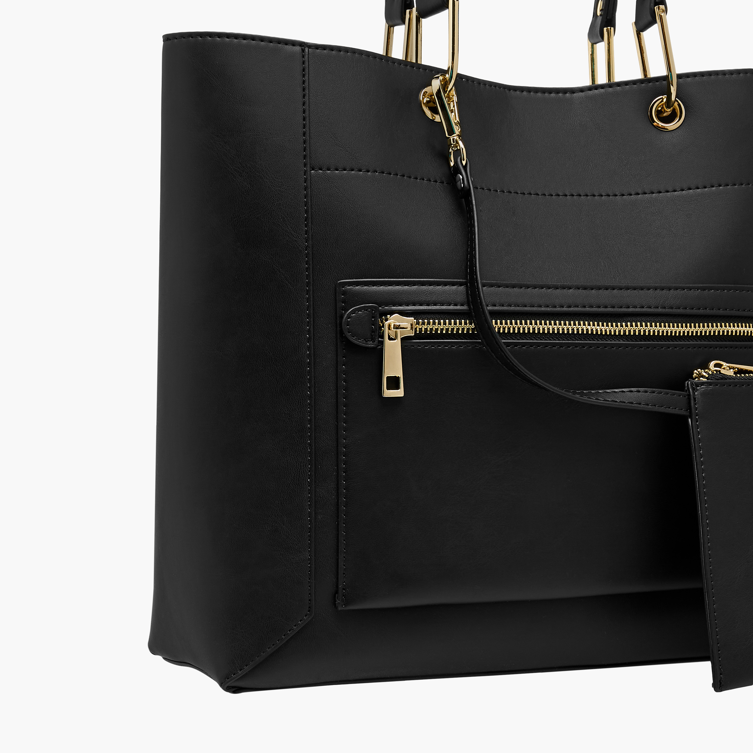 Sasha Tia Textured Tote Bag with Pouch-women-bagsandwallets-handbags-image-6