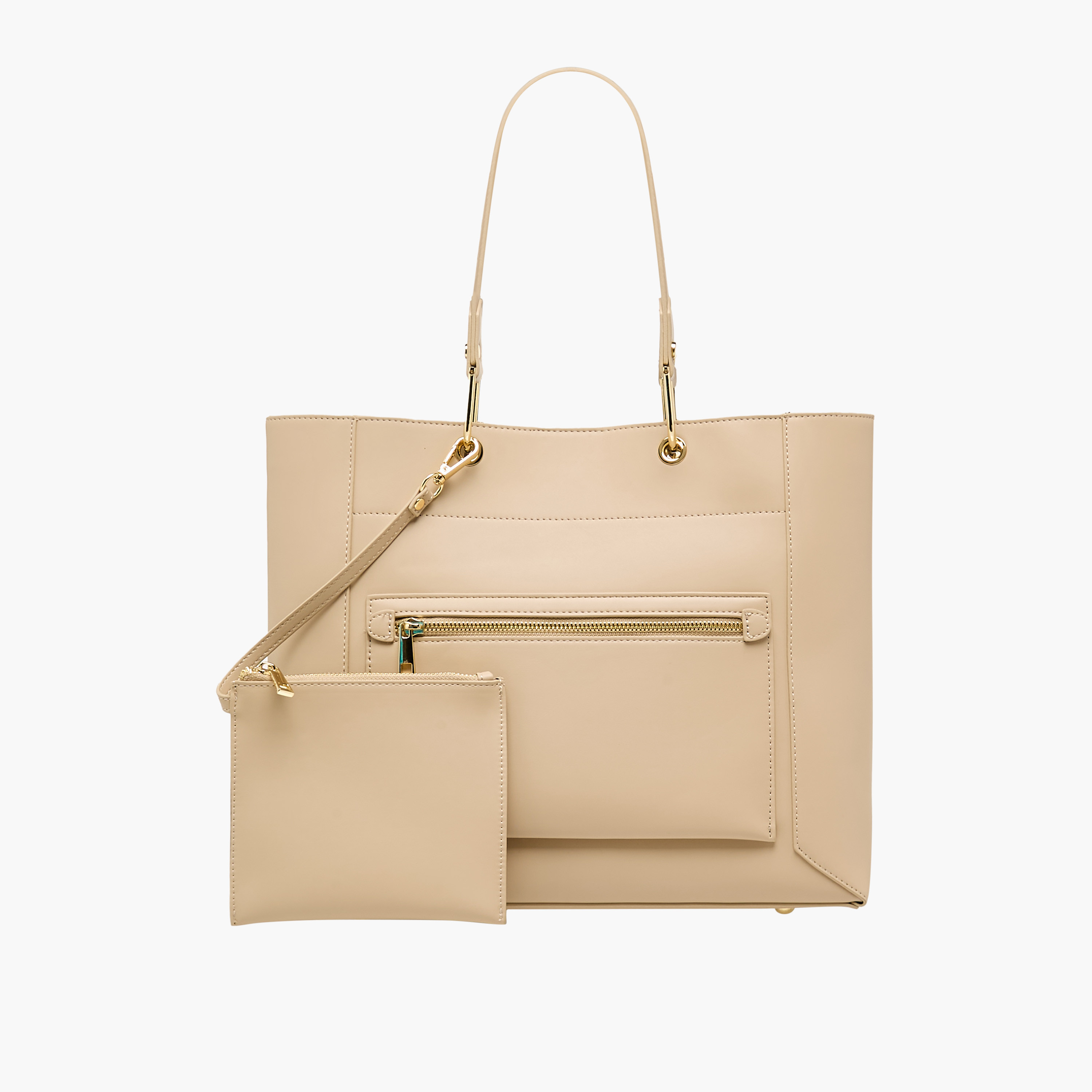 Sasha Tia Textured Tote Bag with Pouch-women-bagsandwallets-handbags-image-1