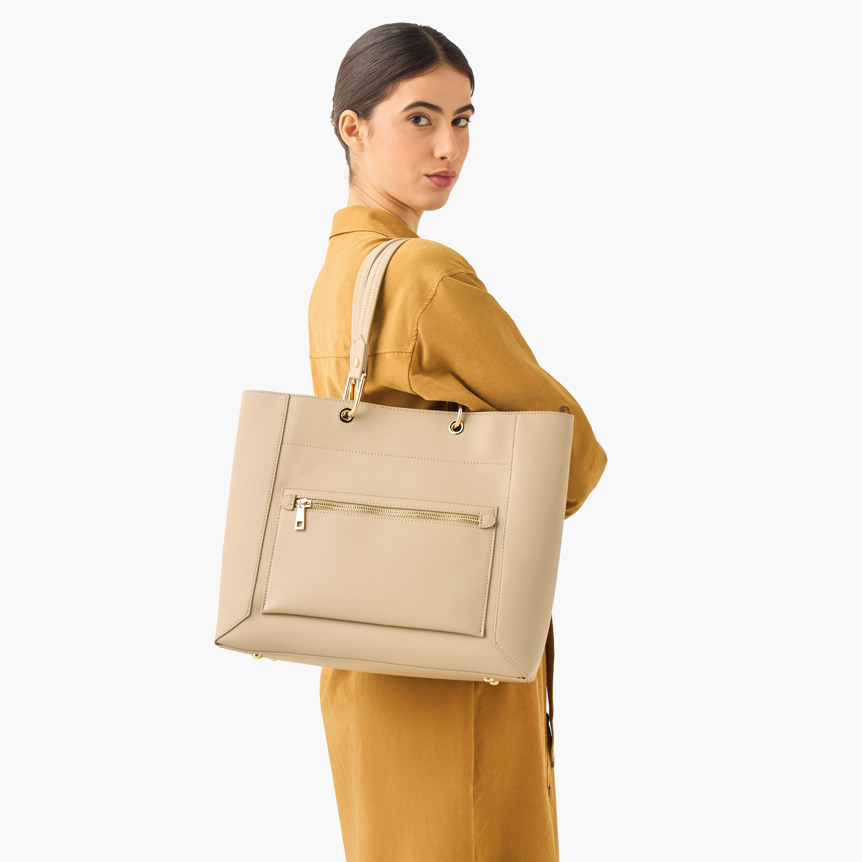Sasha Tia Textured Tote Bag with Pouch-women-bagsandwallets-handbags-image-2