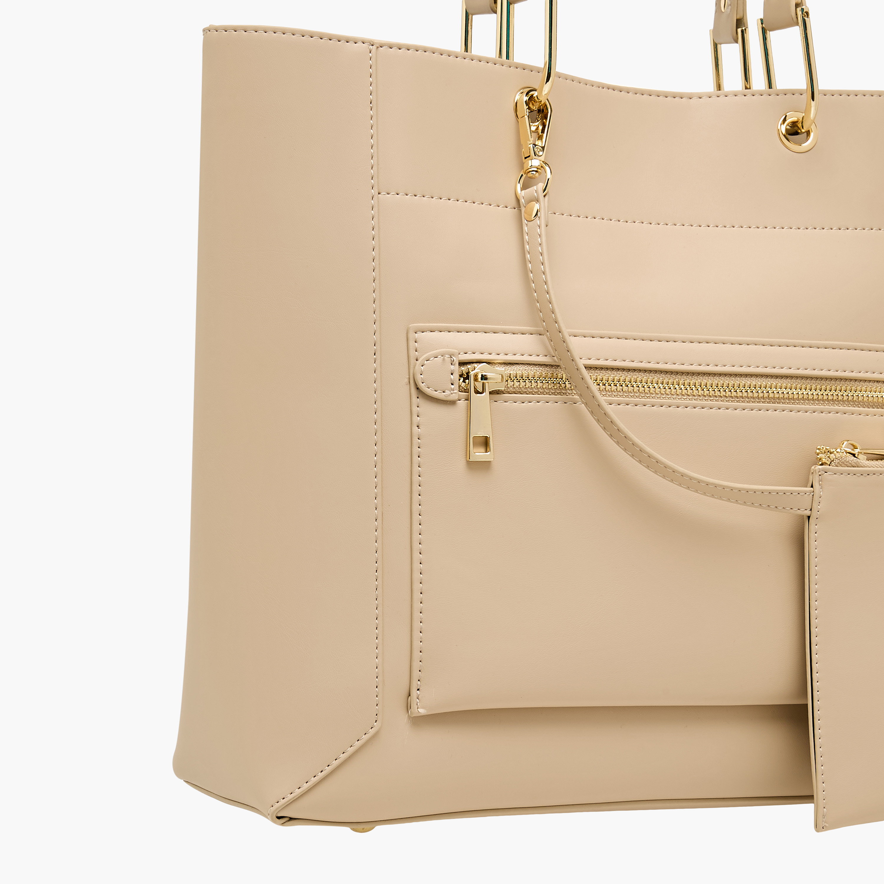 Sasha Tia Textured Tote Bag with Pouch-women-bagsandwallets-handbags-image-6