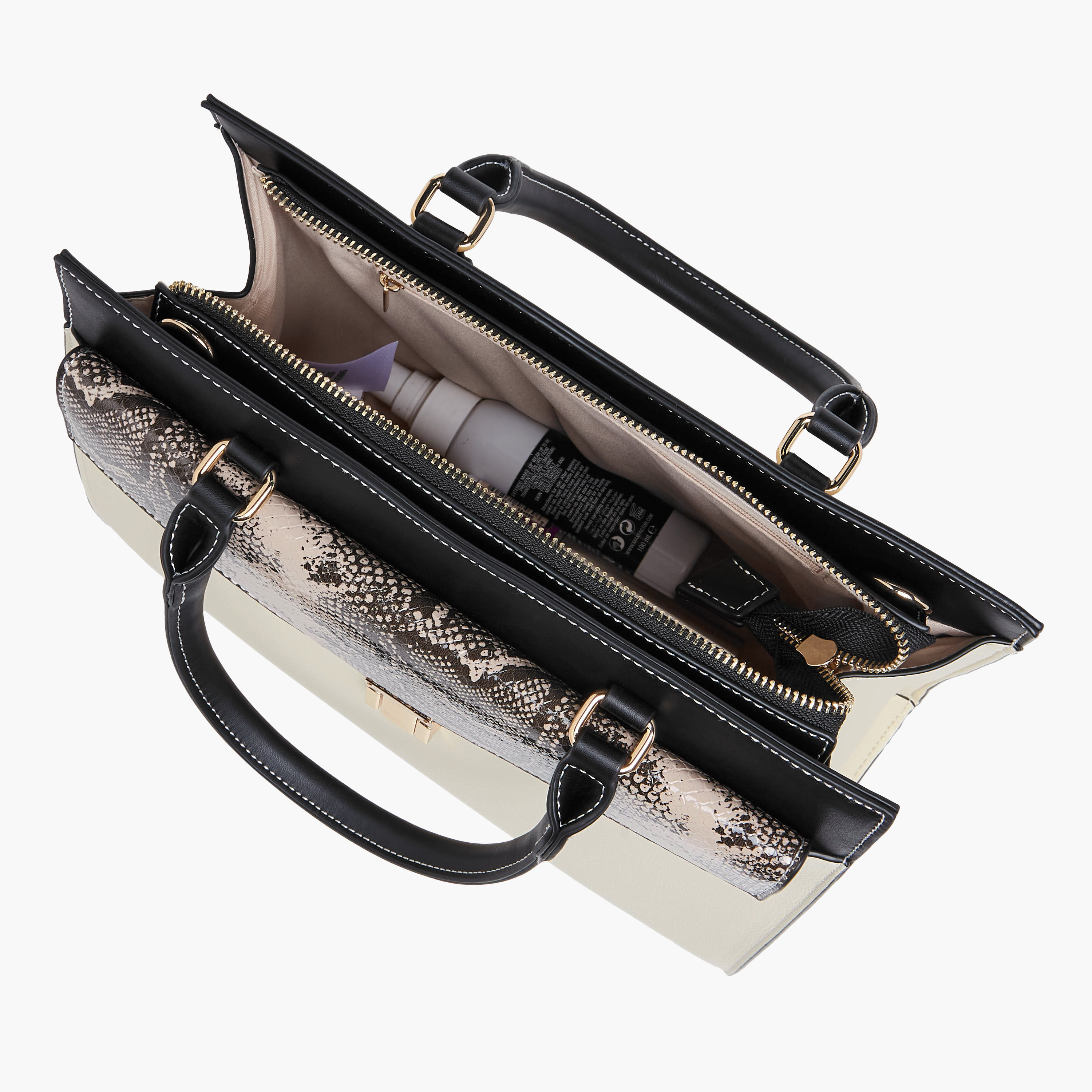 شنطة ساتشيل بارزة الملمس بتصميم جلد حيوان وبحزام قابل للفصل من ساشا-women-bagsandwallets-handbags-image-9