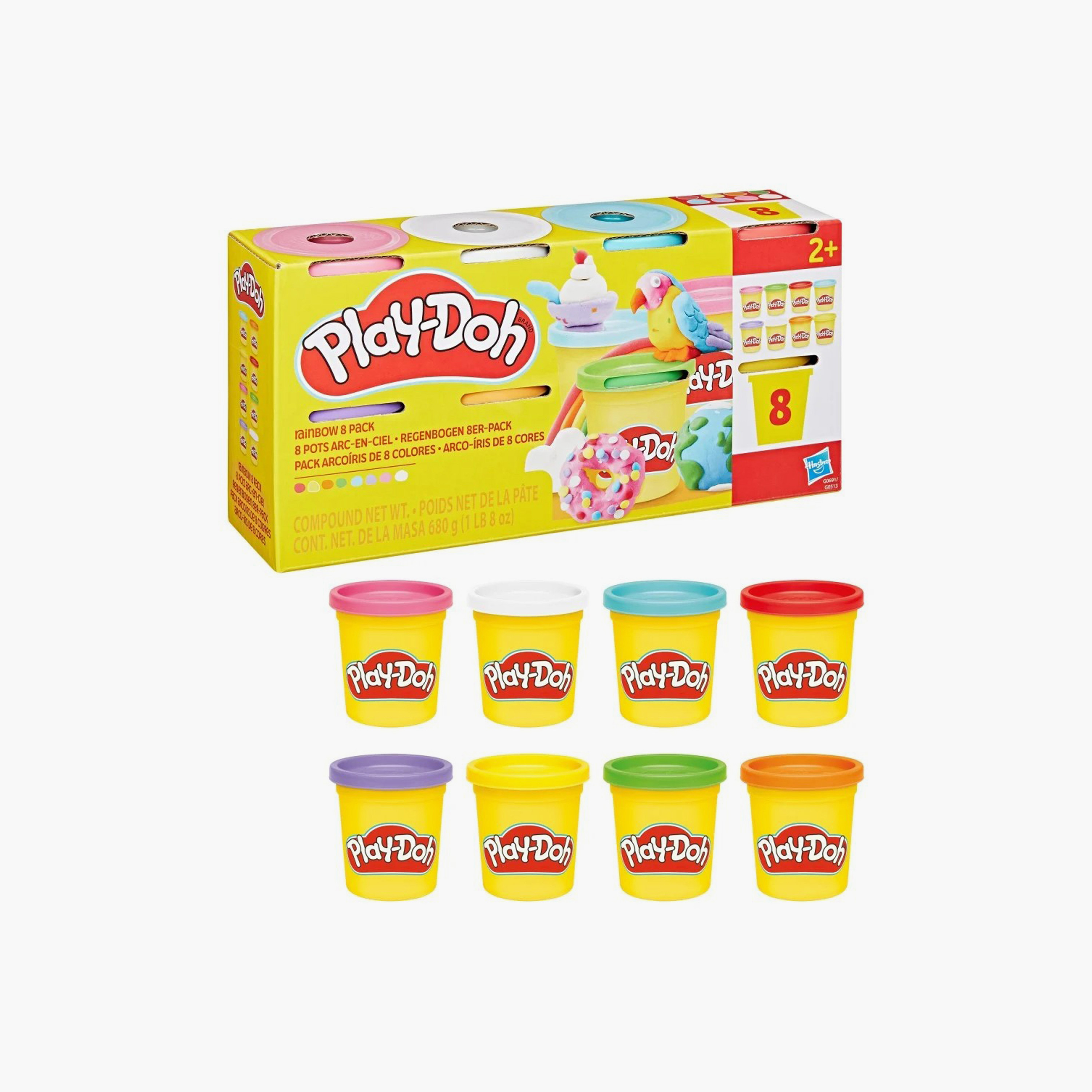 Play-Doh 8-Piece Rainbow Colors - 2-Ounce-toys-educational-doughtoys-image-1