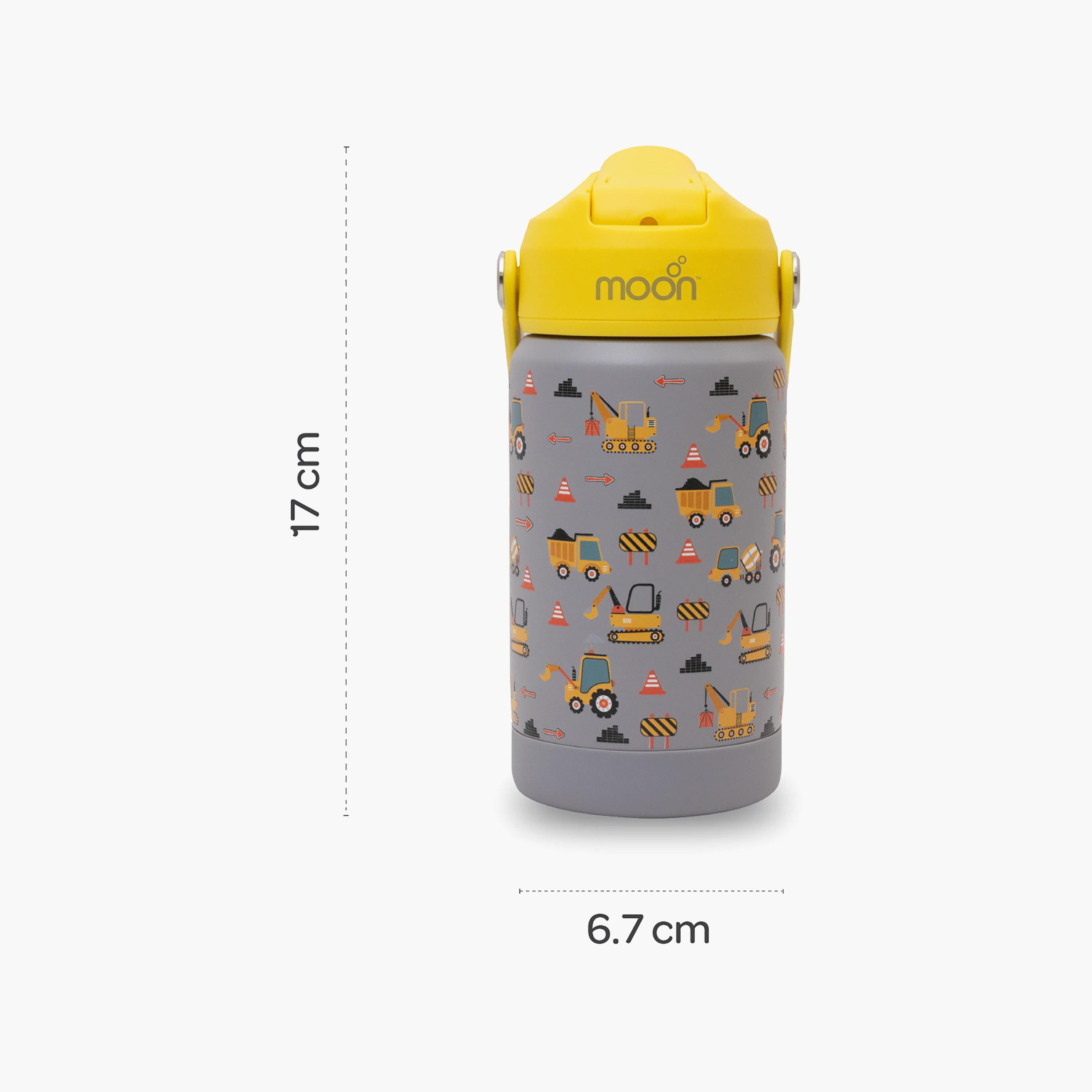 زجاجة مياه معزولة مطبوعة مقاومة للتسرب من مون - حفارة-school-waterbottles-image-7