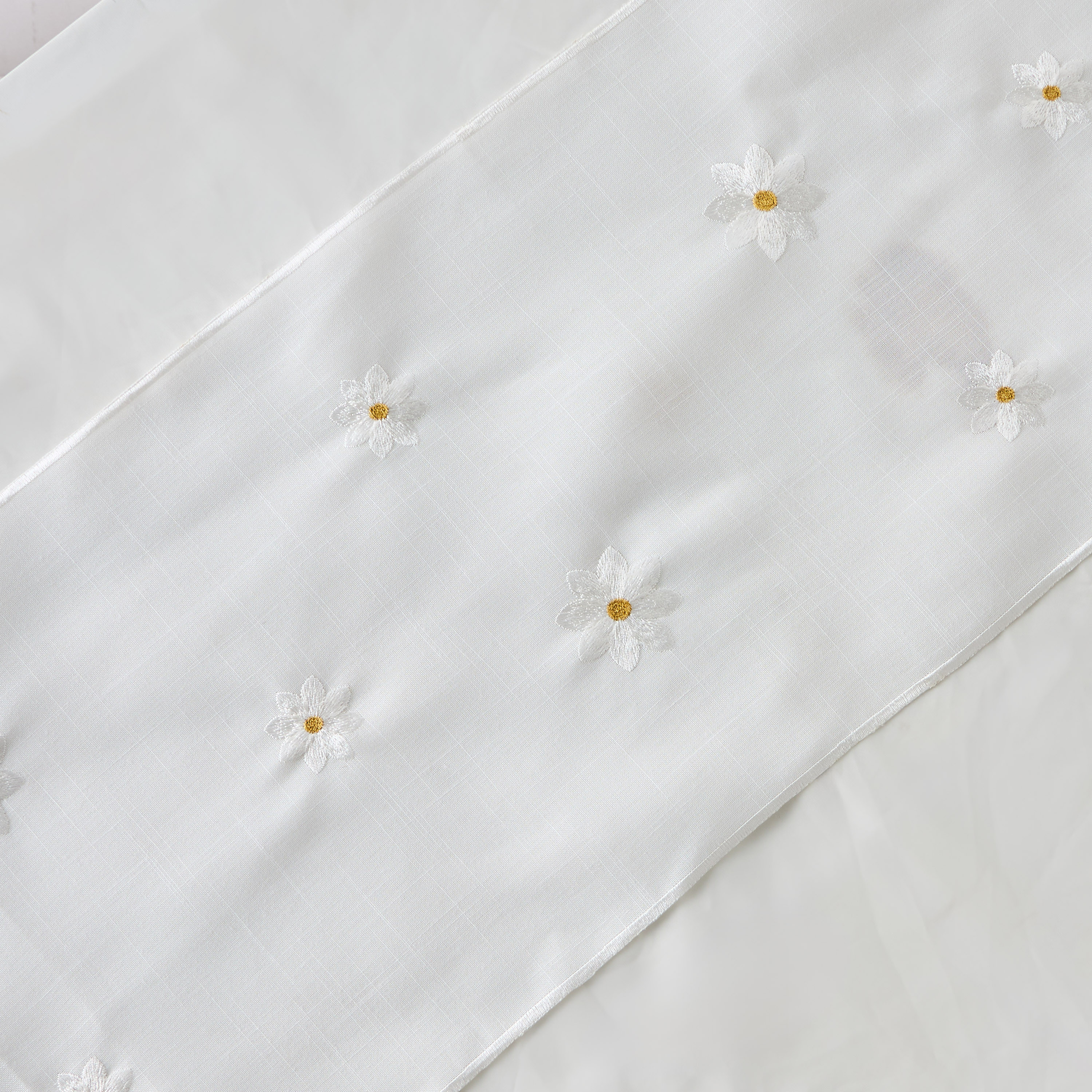 Daisy Embroidered Table Runner - 180x35 cms-household-dining-tablelinen-runnersandtablecovers-image-3