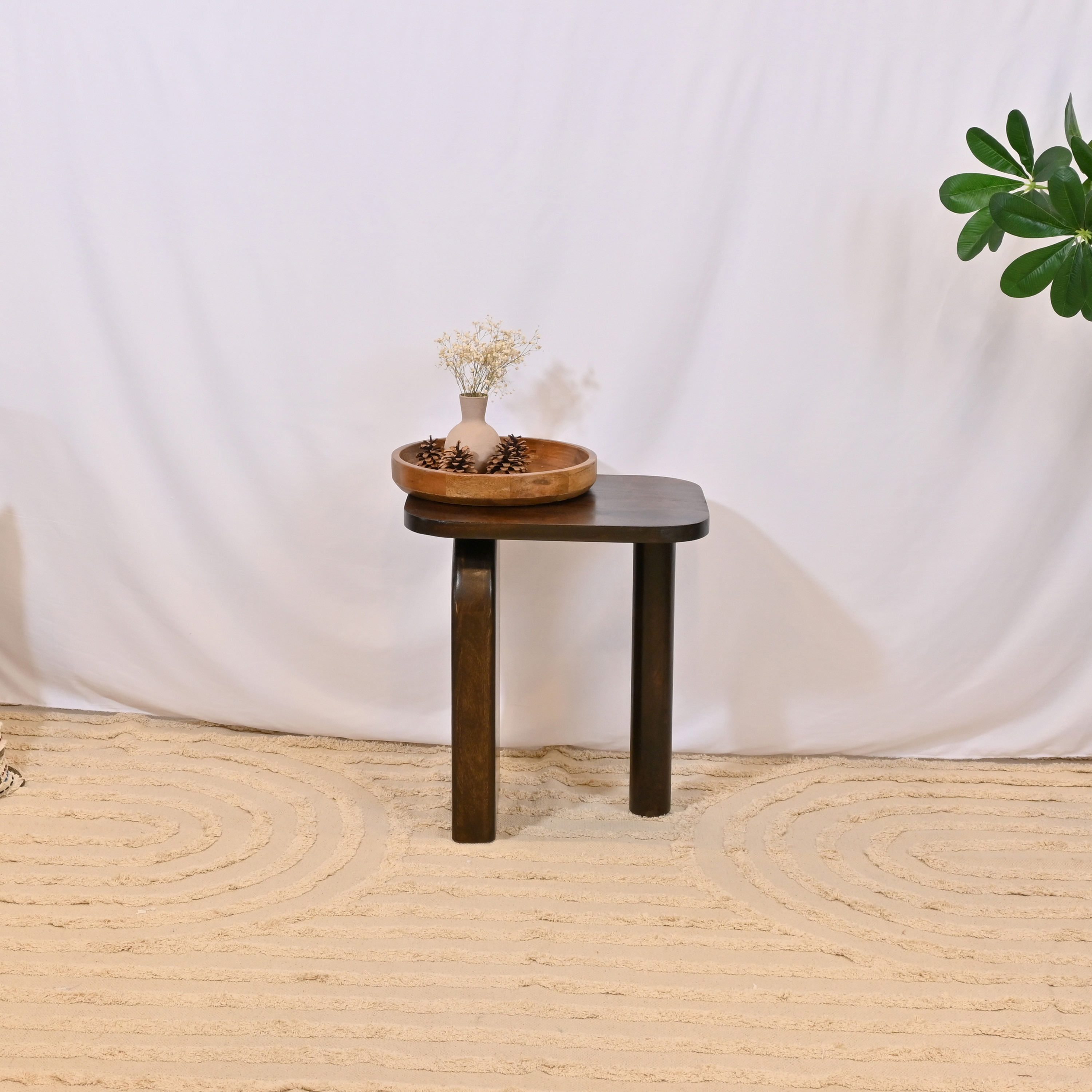 طاولة زينة مربعة بسطح خشب من لايف ستايل - 60×60×50 سم-furniture-livingroom-sideandendtables-image-1