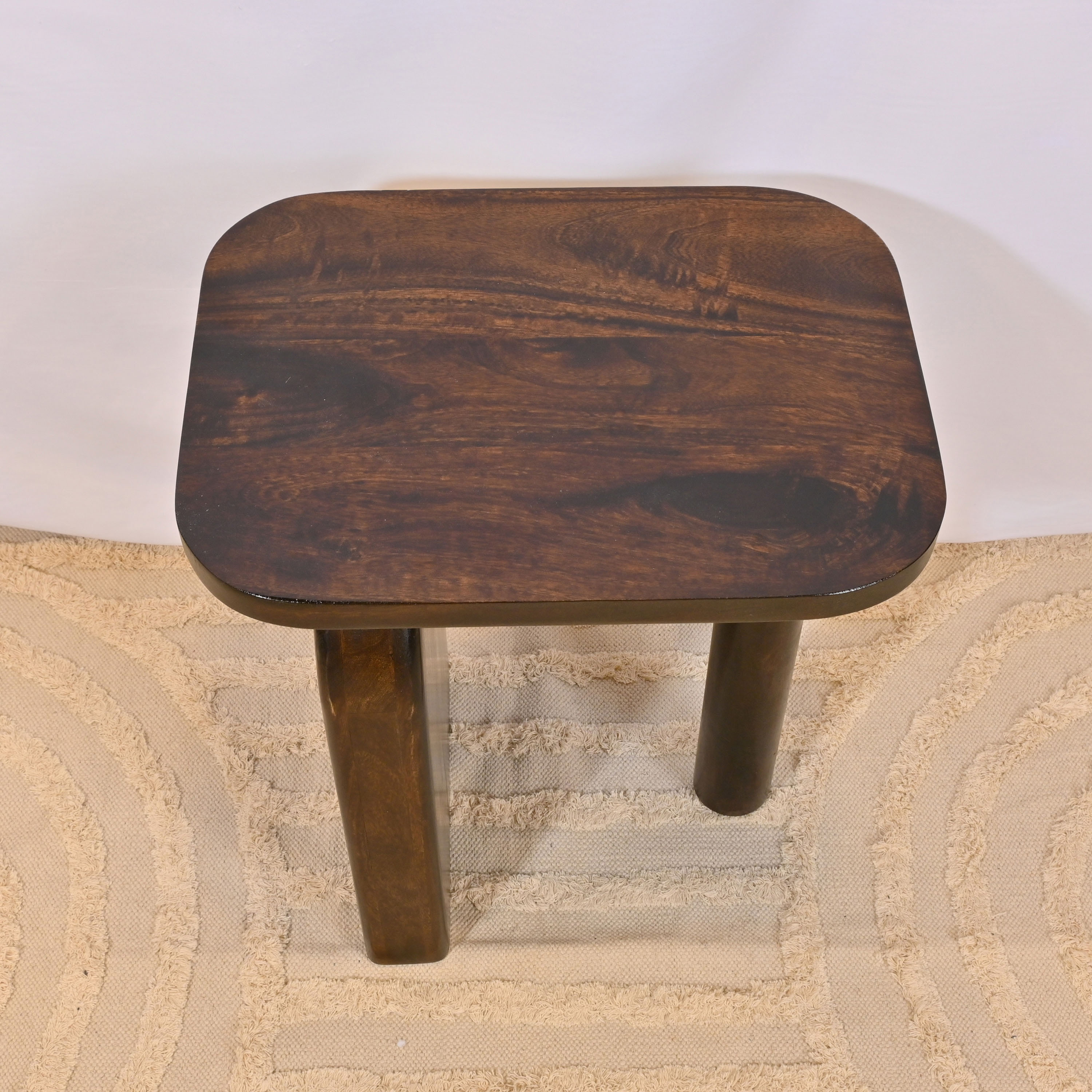 Crafted by Lifestyle Square Wooden Top Accent Table - 60x60x50 cms-furniture-livingroom-sideandendtables-image-3