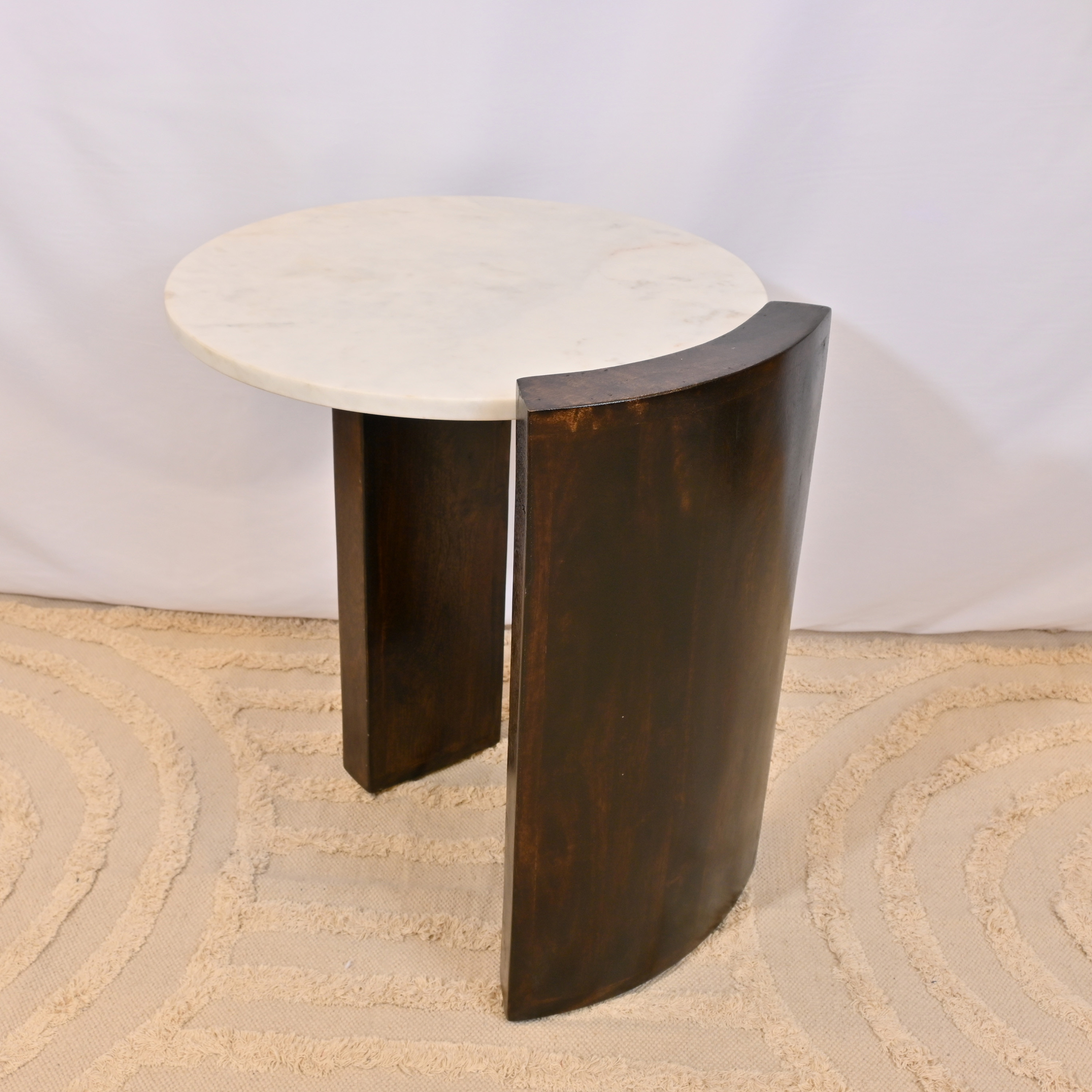 طاولة زينة مربعة بسطح خشب من لايف ستايل - 45x35x50 سم-furniture-livingroom-sideandendtables-image-5