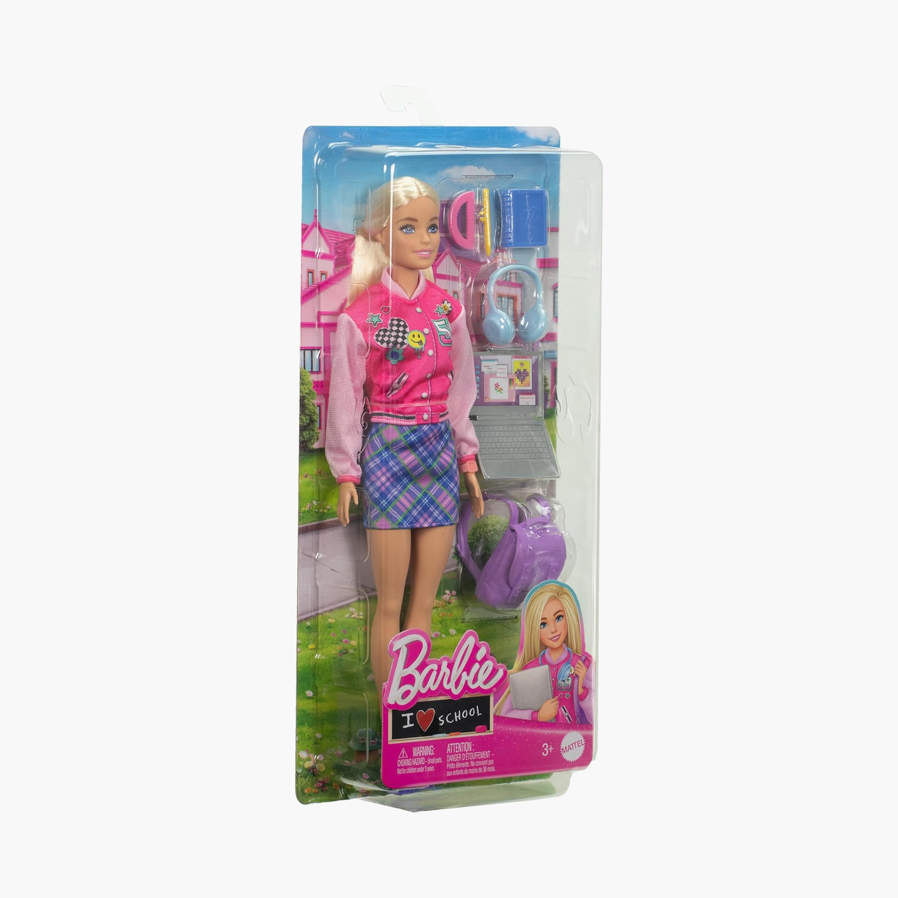 Barbie I Love School Doll & Accessories Toy Set, 7 Pieces Include Backpack, Laptop, Blonde Doll-toys-dollsandplaysets-dollplaysets-image-6