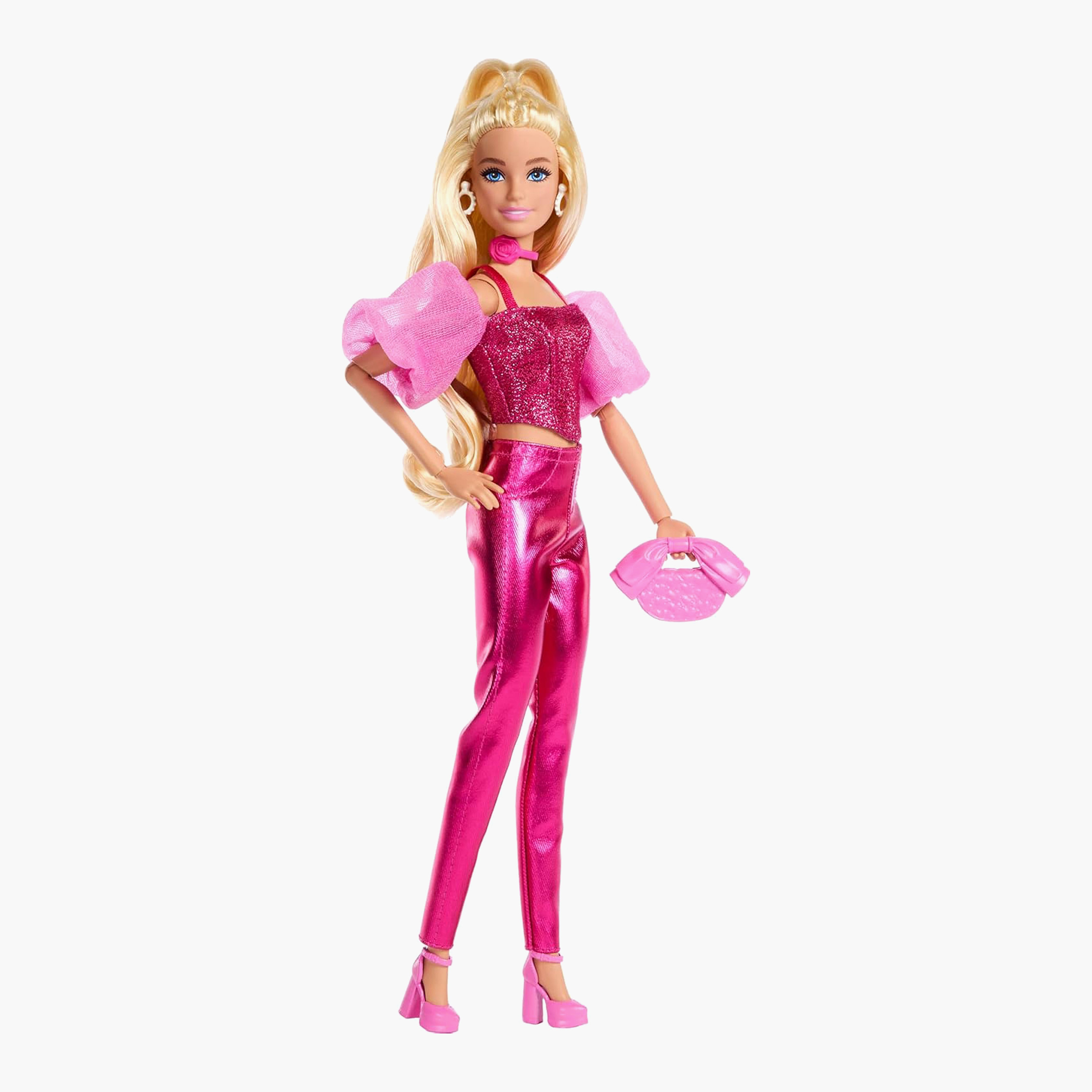 Barbie Deluxe Style Doll #5 in Metallic Outfit, Sparkly Corset Top and Shiny Pants with Accessories-toys-dollsandplaysets-dolls-image-2