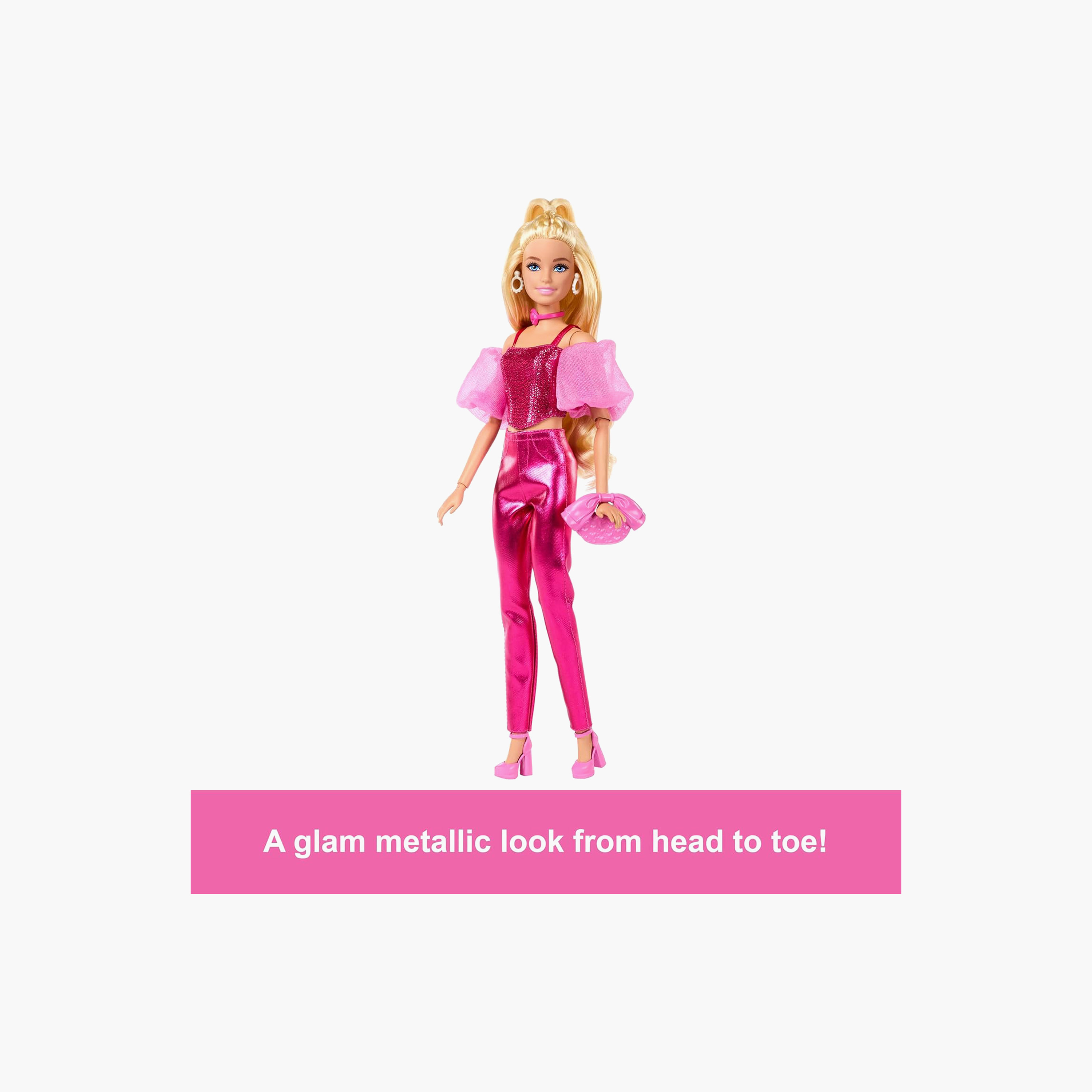 Barbie Deluxe Style Doll #5 in Metallic Outfit, Sparkly Corset Top and Shiny Pants with Accessories-toys-dollsandplaysets-dolls-image-5