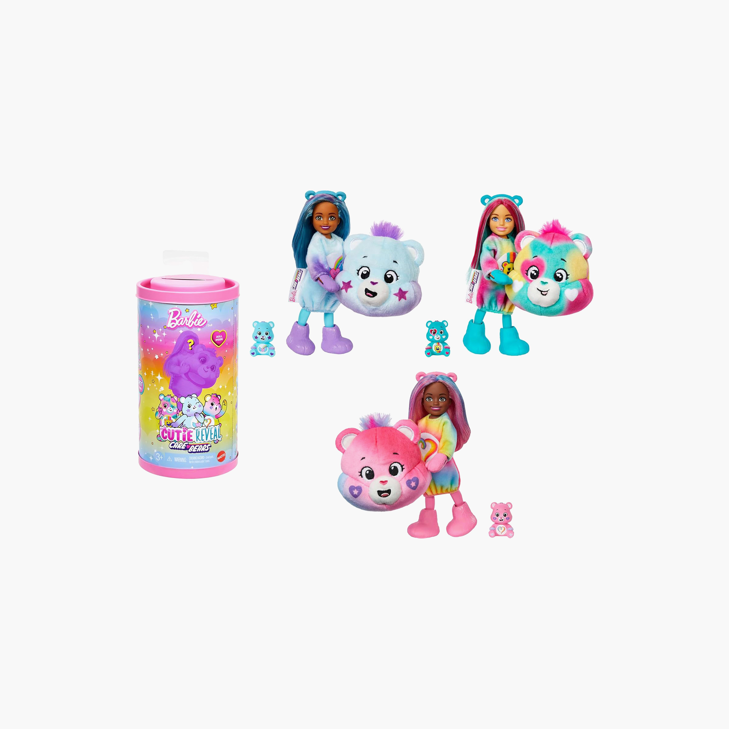 Barbie Cutie Reveal Care Bears Doll & Accessories, Series 2 Togetherness Bear with 10 Surprises-toys-dollsandplaysets-dollplaysets-image-1