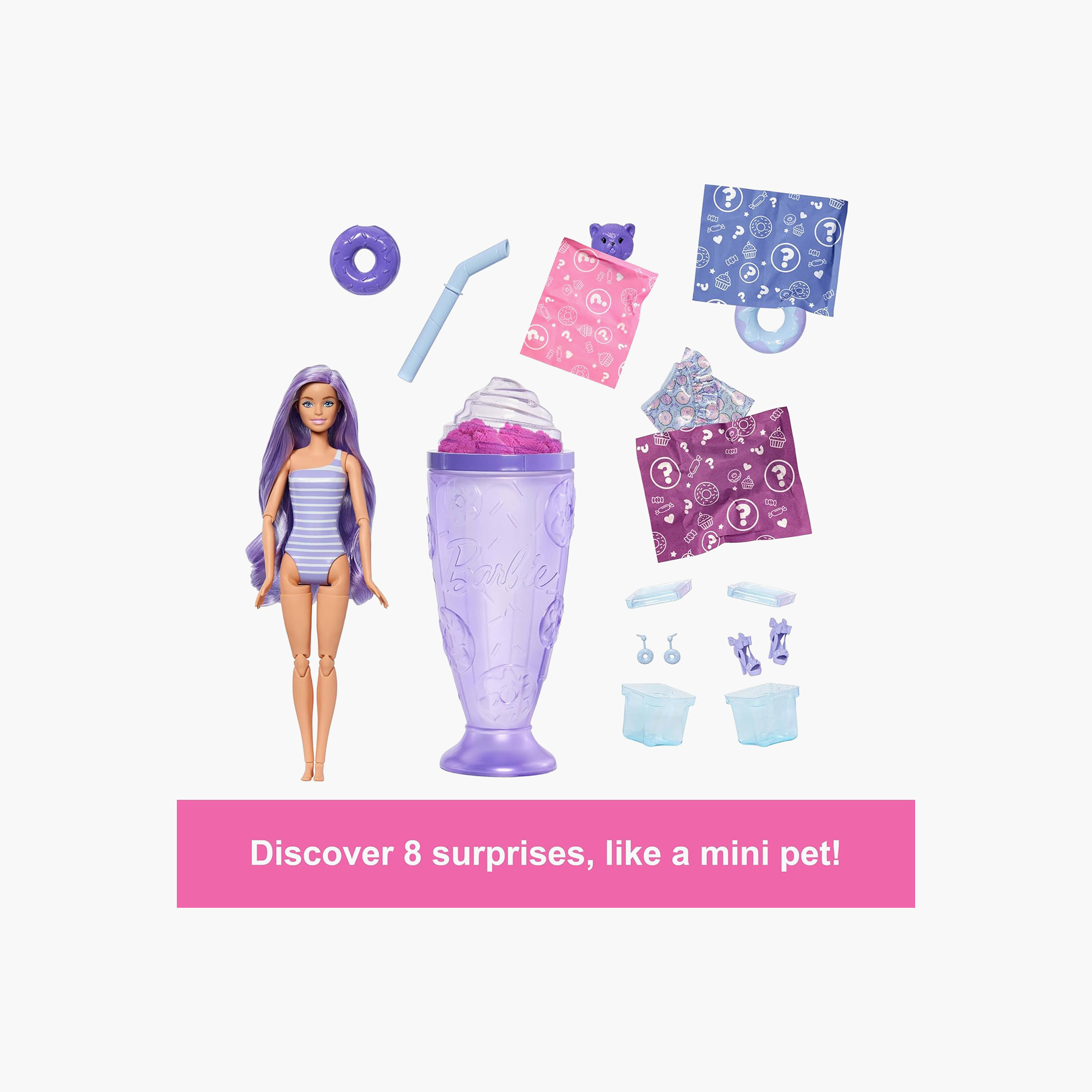 Barbie Pop Reveal Series Fashion Doll Accessories Set, Treat Series, Cool Cupcake Theme, 8 Surprises-toys-dollsandplaysets-dollplaysets-image-2