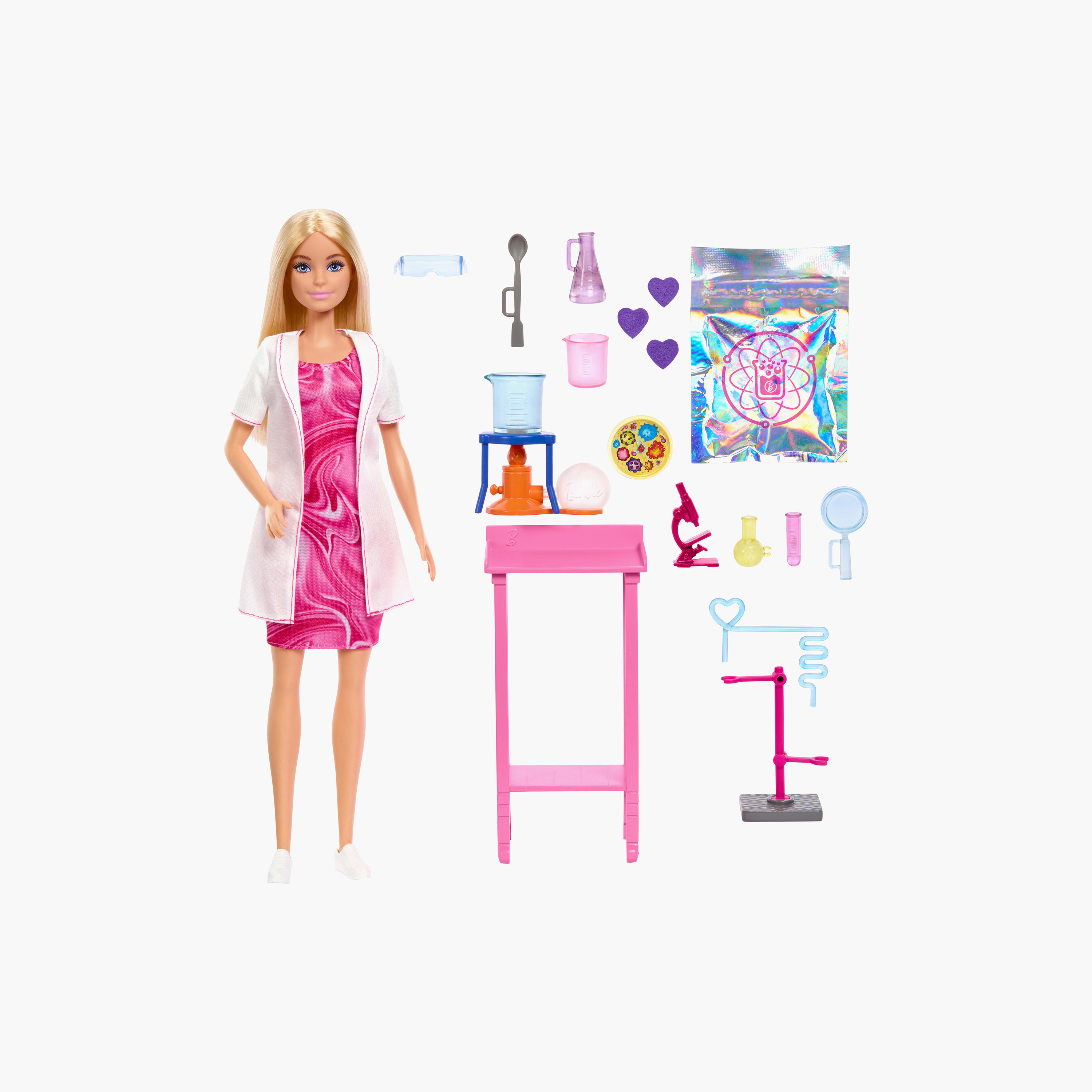 Barbie Scientist Doll and Accessories with Blonde Doll, Lab Table, Microscope, & Color-Change Beaker-toys-dollsandplaysets-dollplaysets-image-3