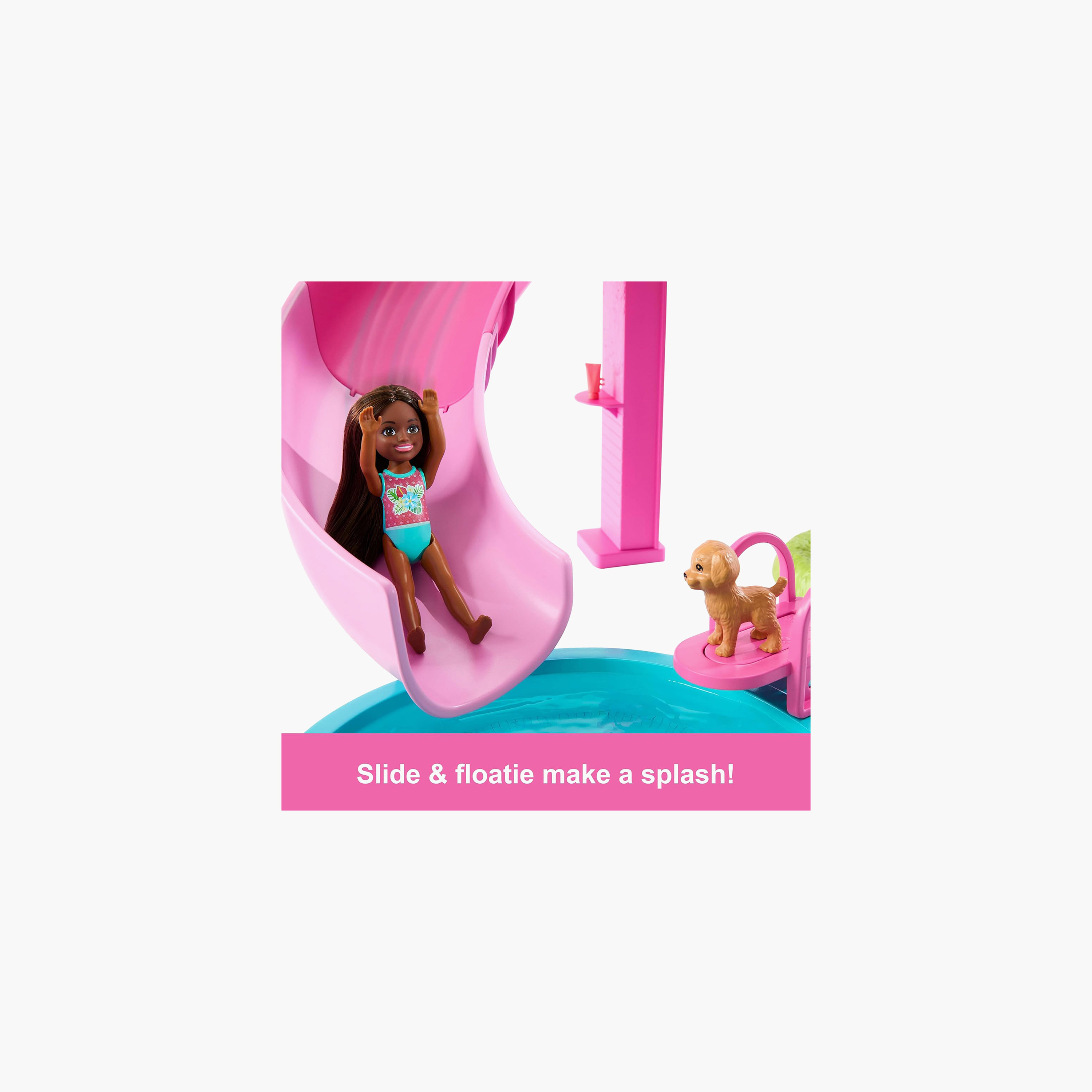 Barbie Dream Pool Playset with 6 Play Areas, Including Slide & Bubbling Hot Tub, 20+ Accessories-toys-dollsandplaysets-dollplaysets-image-4