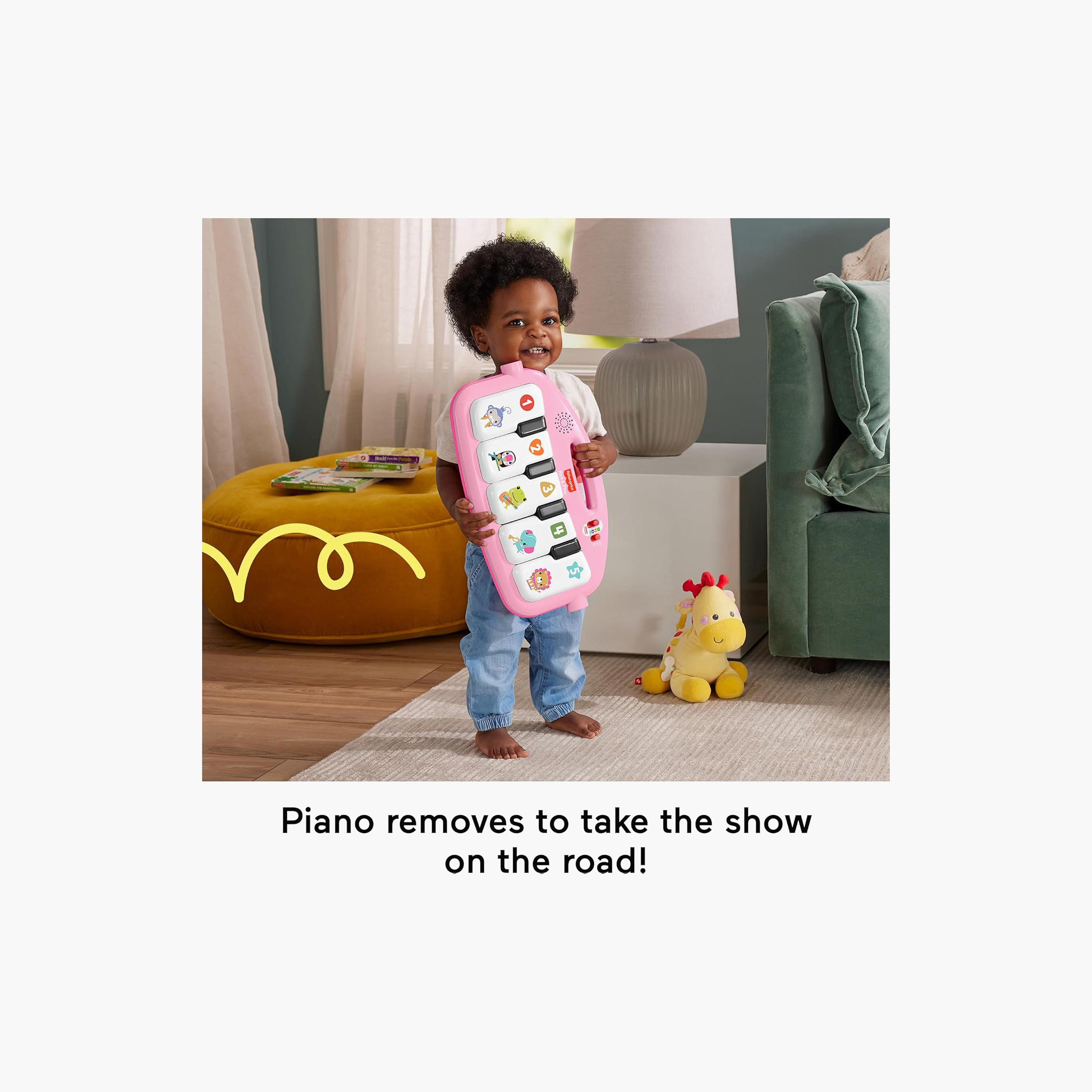 Fisher-Price Baby Activity Mat Glow and Grow Kick & Play Piano Gym, Musical Toy, Ages 0+ Months-baby-infantactivity-playgyms-image-5