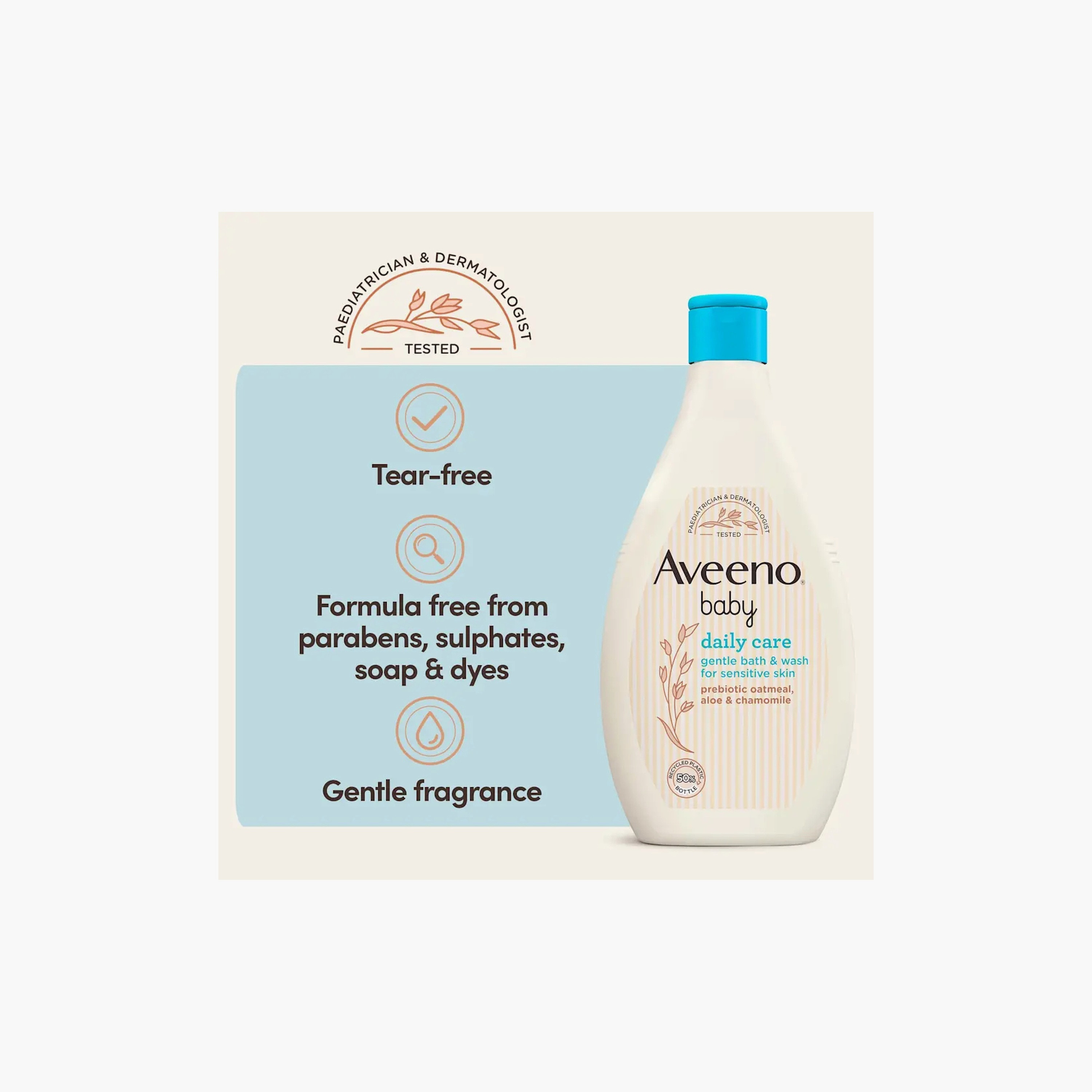 Aveeno Daily Care Hair & Body Wash - 400ml-baby-bathandcare-hairbodyskincare-bodywashandsoaps-image-3