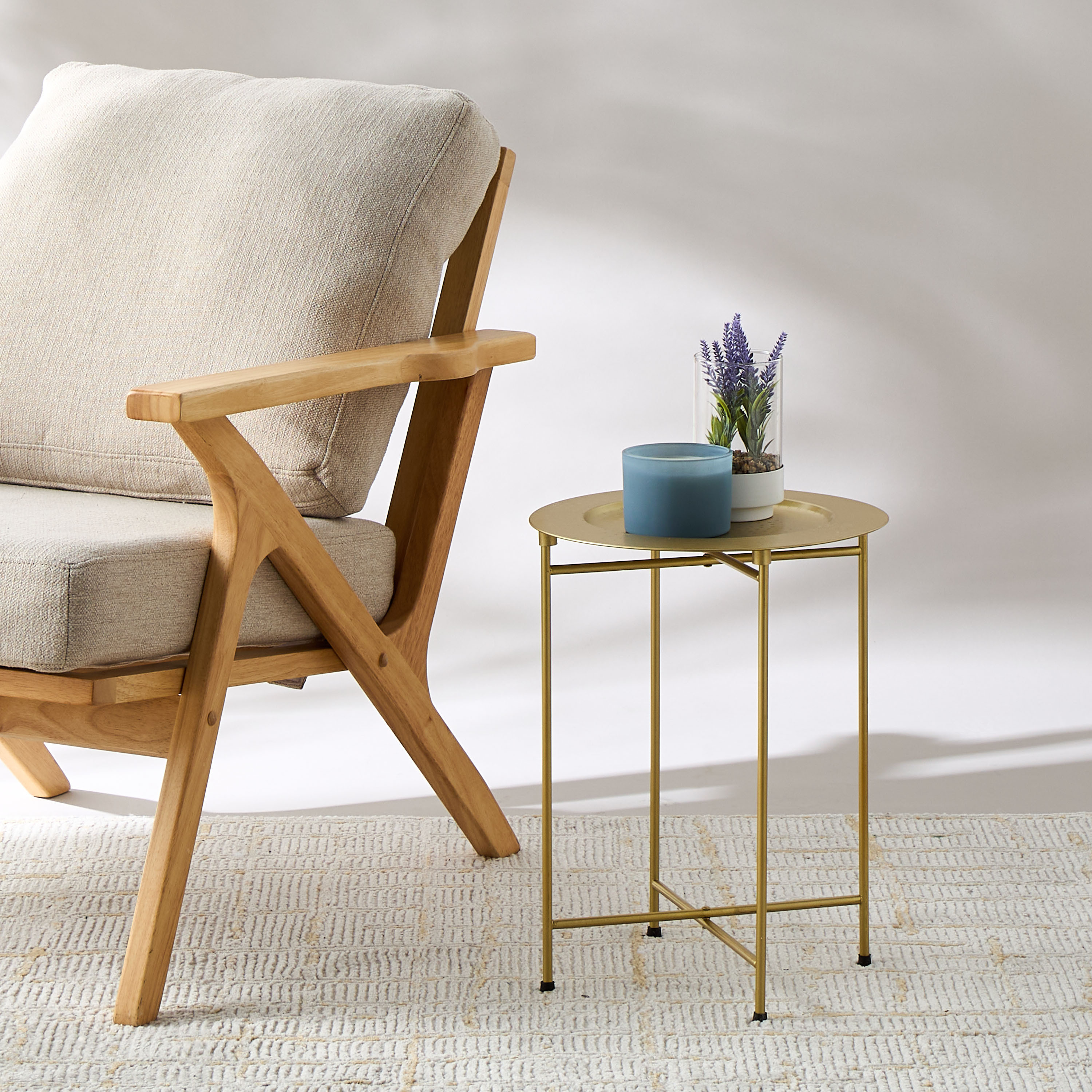Textured Round Side Table - 36x46 cms-furniture-livingroom-sideandendtables-image-2