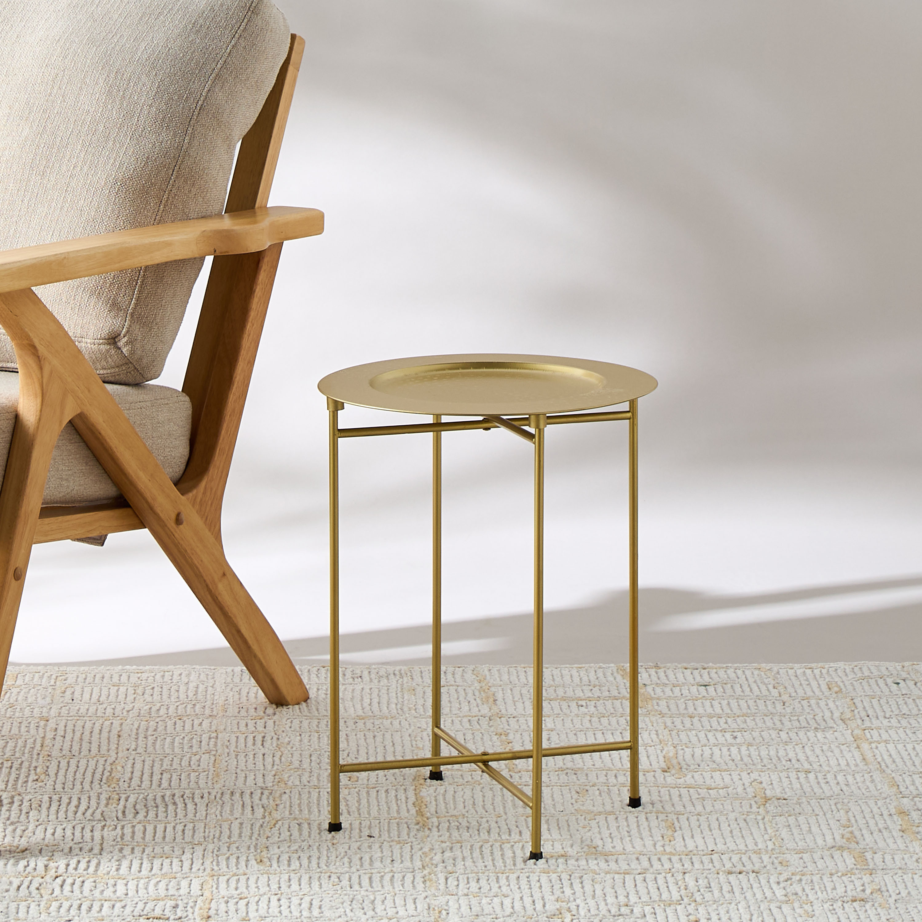 Textured Round Side Table - 36x46 cms-furniture-livingroom-sideandendtables-image-3