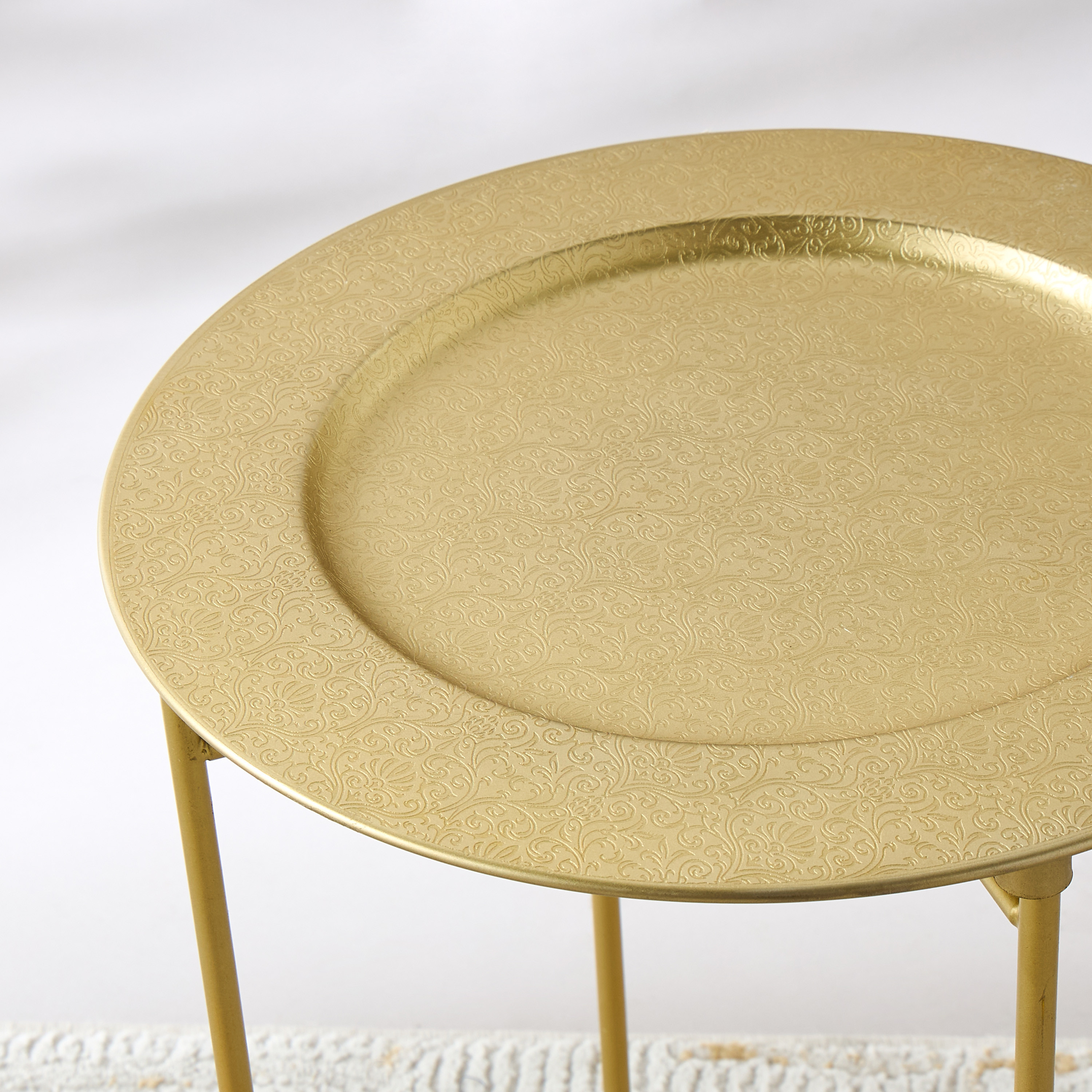 Metallic Side Table - 36x36x46 cms-furniture-livingroom-sideandendtables-image-4