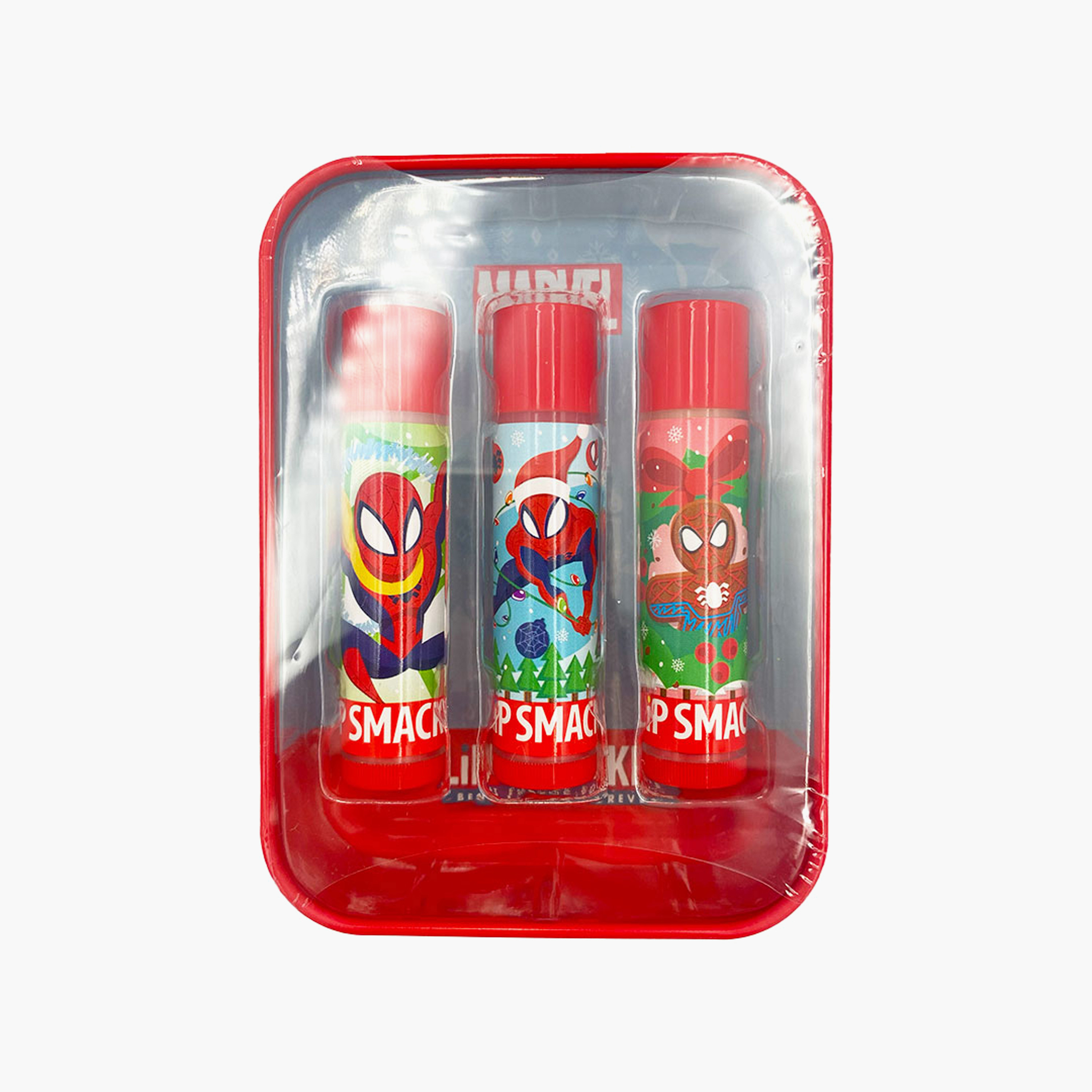 بلسم شفاه سبايدر مان طقم 3 قطع من ليب سماكر-beautyandpersonalcare-skin-lipcare-lipbalm-image-1