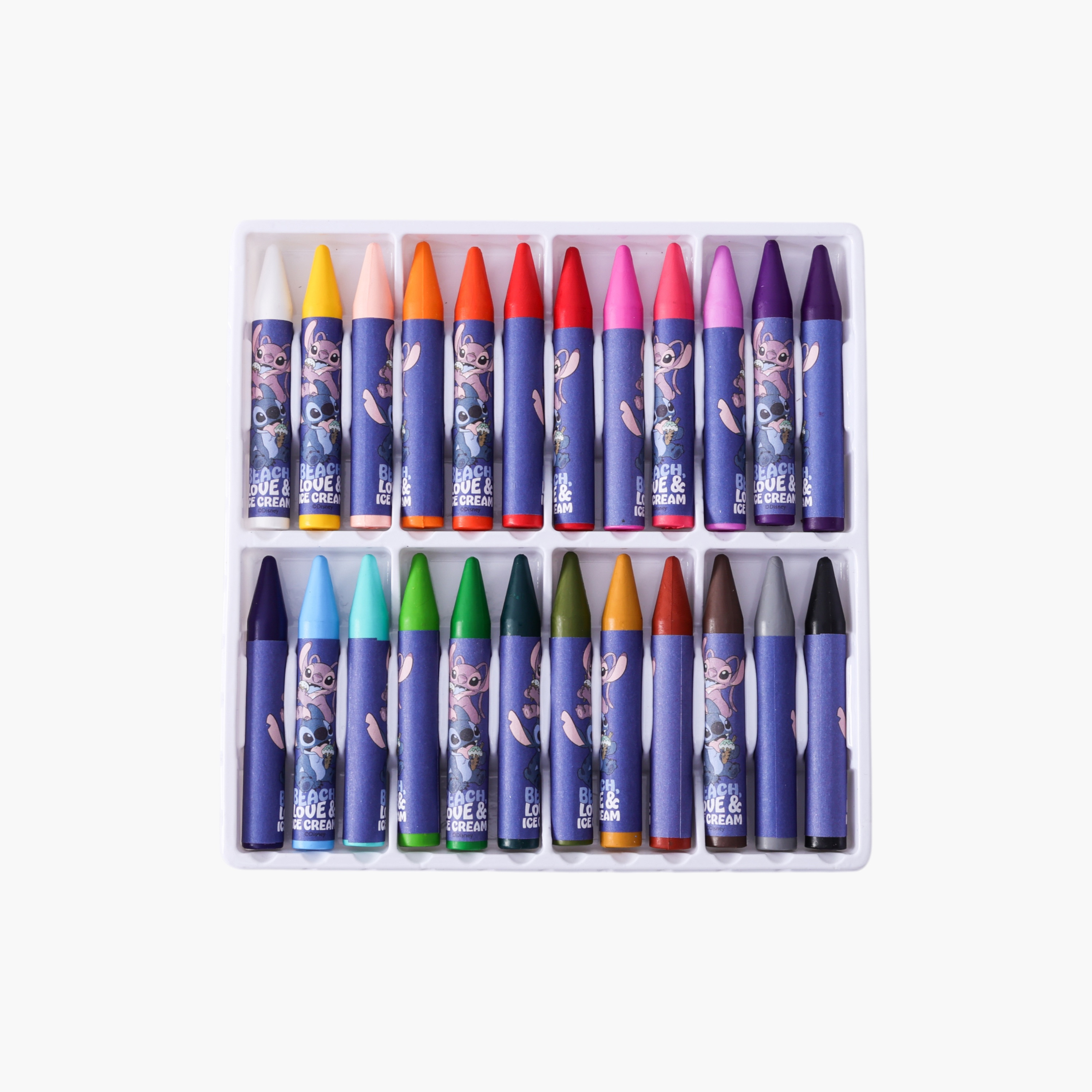 Disney Stitch Print 24-Piece Oil Pastel Crayon Set-school-stationery-pensandpencils-image-2