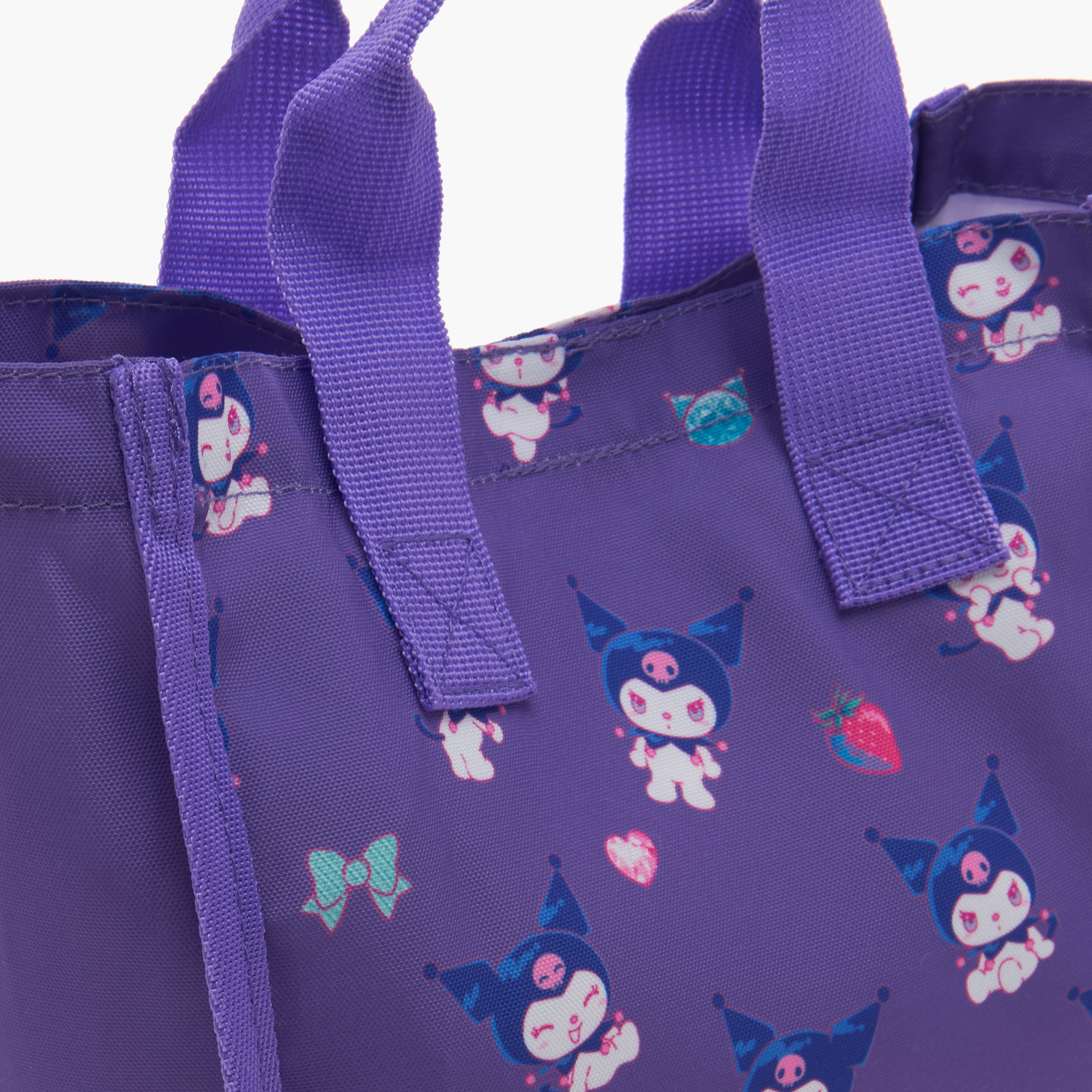 Sanrio Kuromi Print Lunch Bag for Girls with Double Handle-school-lunchessentials-lunchbags-image-4