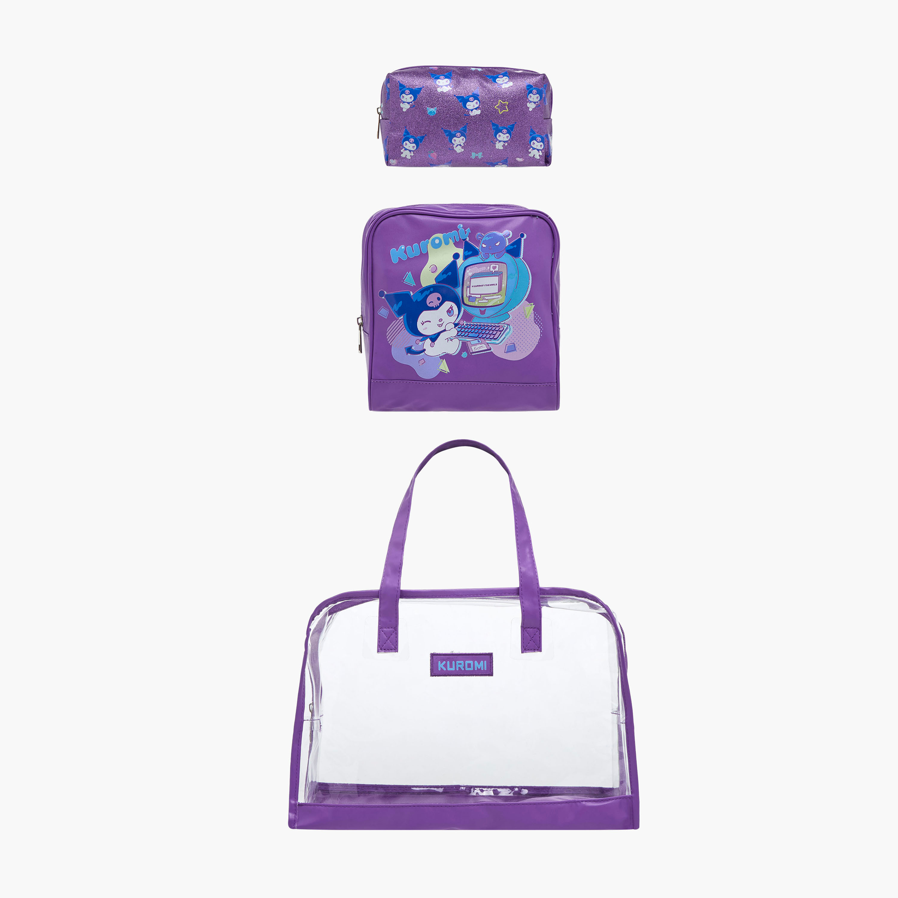 شنطة أدوات تجميل بطبعات كورومي 3 قطع من سانريو-school-lunchessentials-lunchbags-image-1