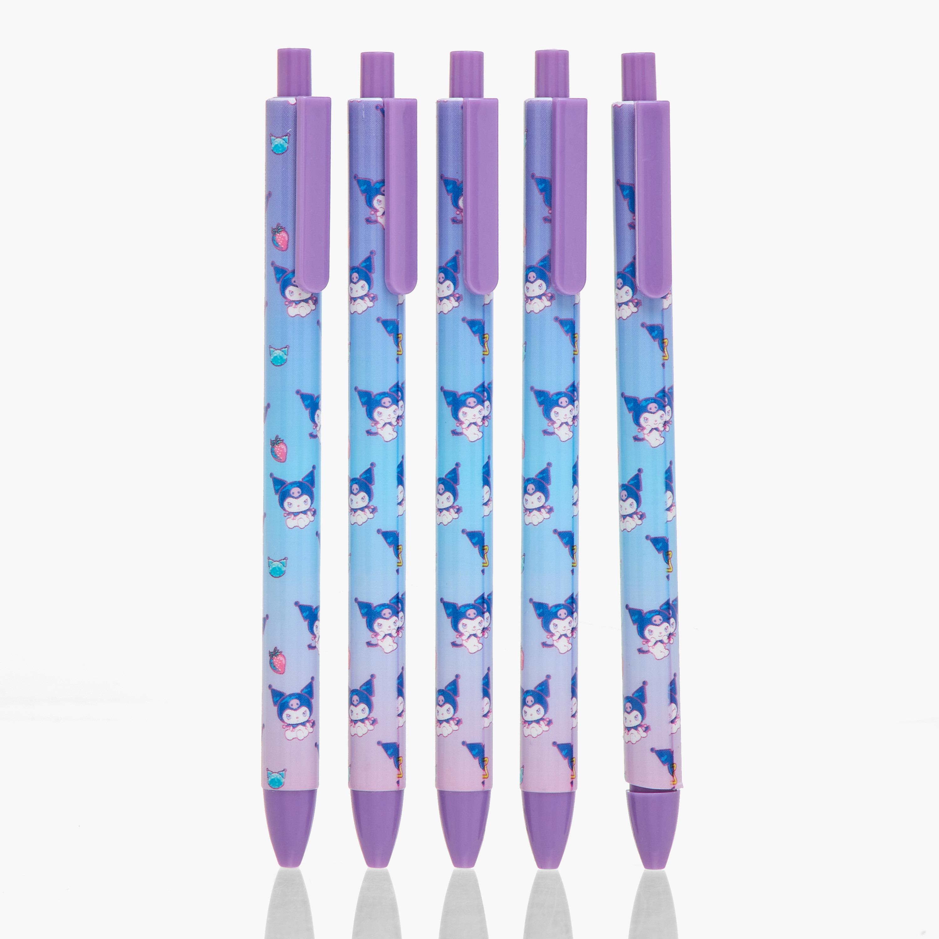 Sanrio 5-Piece Kuromi Print Pen Set-school-stationery-pensandpencils-image-1