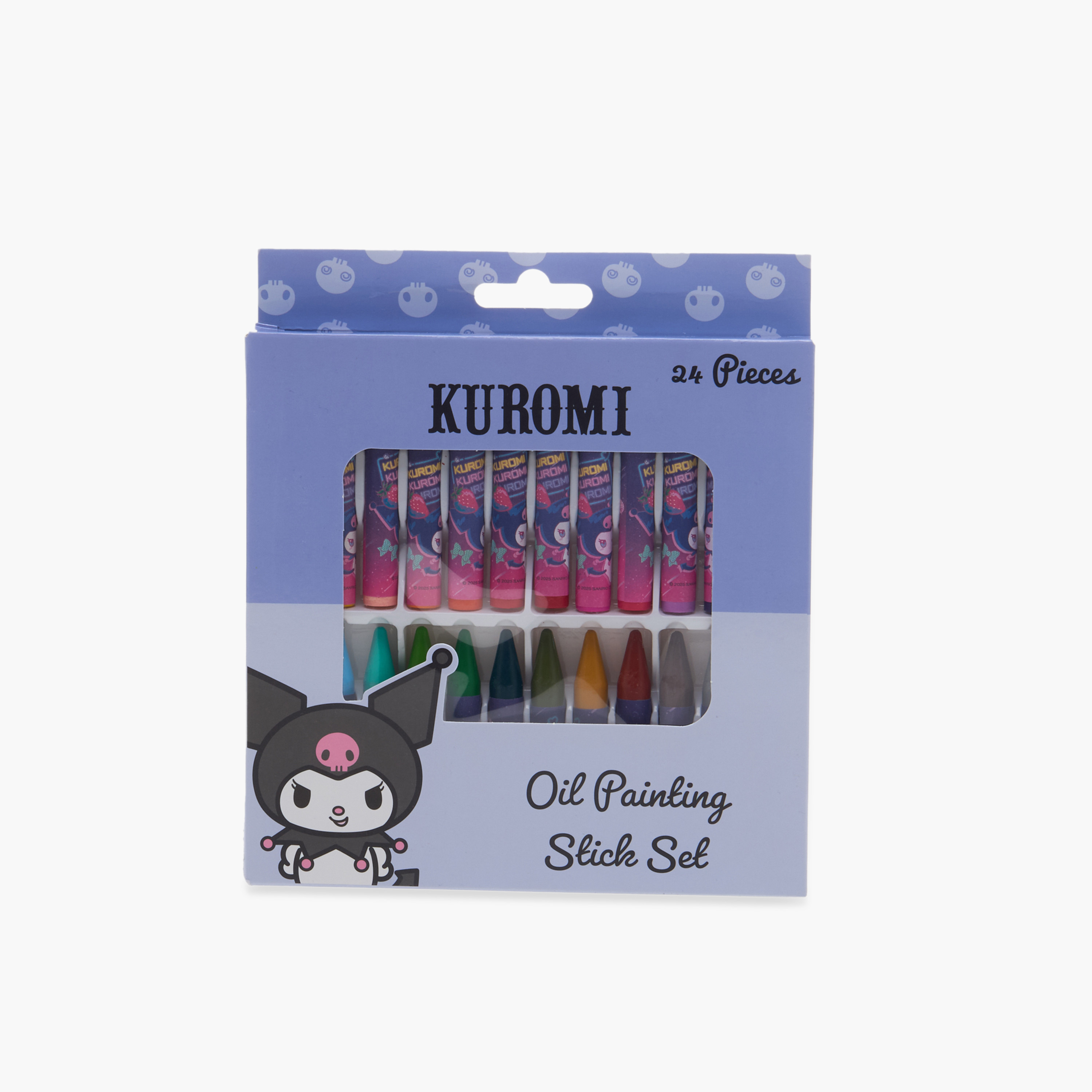 طقم أقلام تلوين زيتية بطبعات كورومي من سانريو - 24 لون-school-stationery-pensandpencils-image-1
