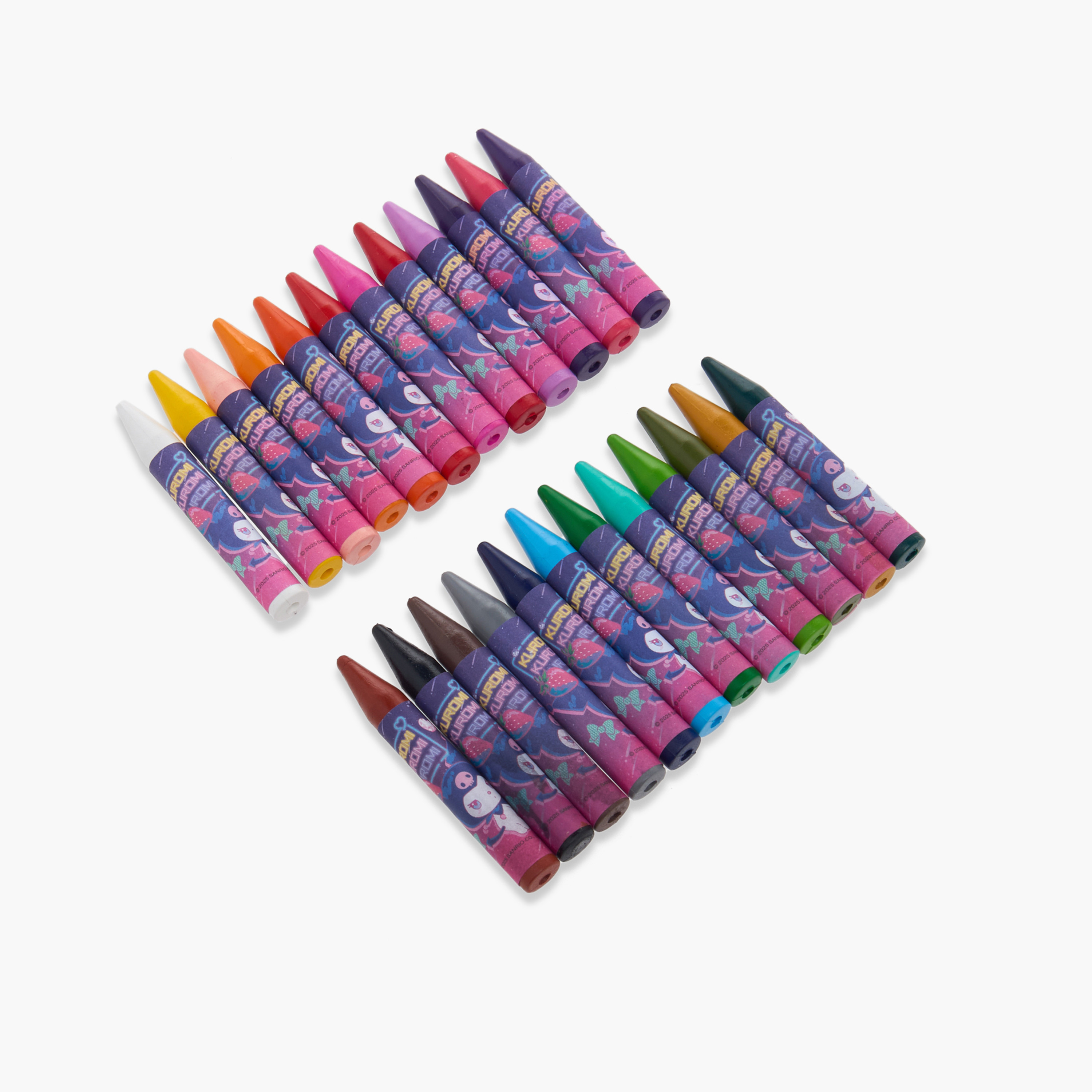 طقم أقلام تلوين زيتية بطبعات كورومي من سانريو - 24 لون-school-stationery-pensandpencils-image-2