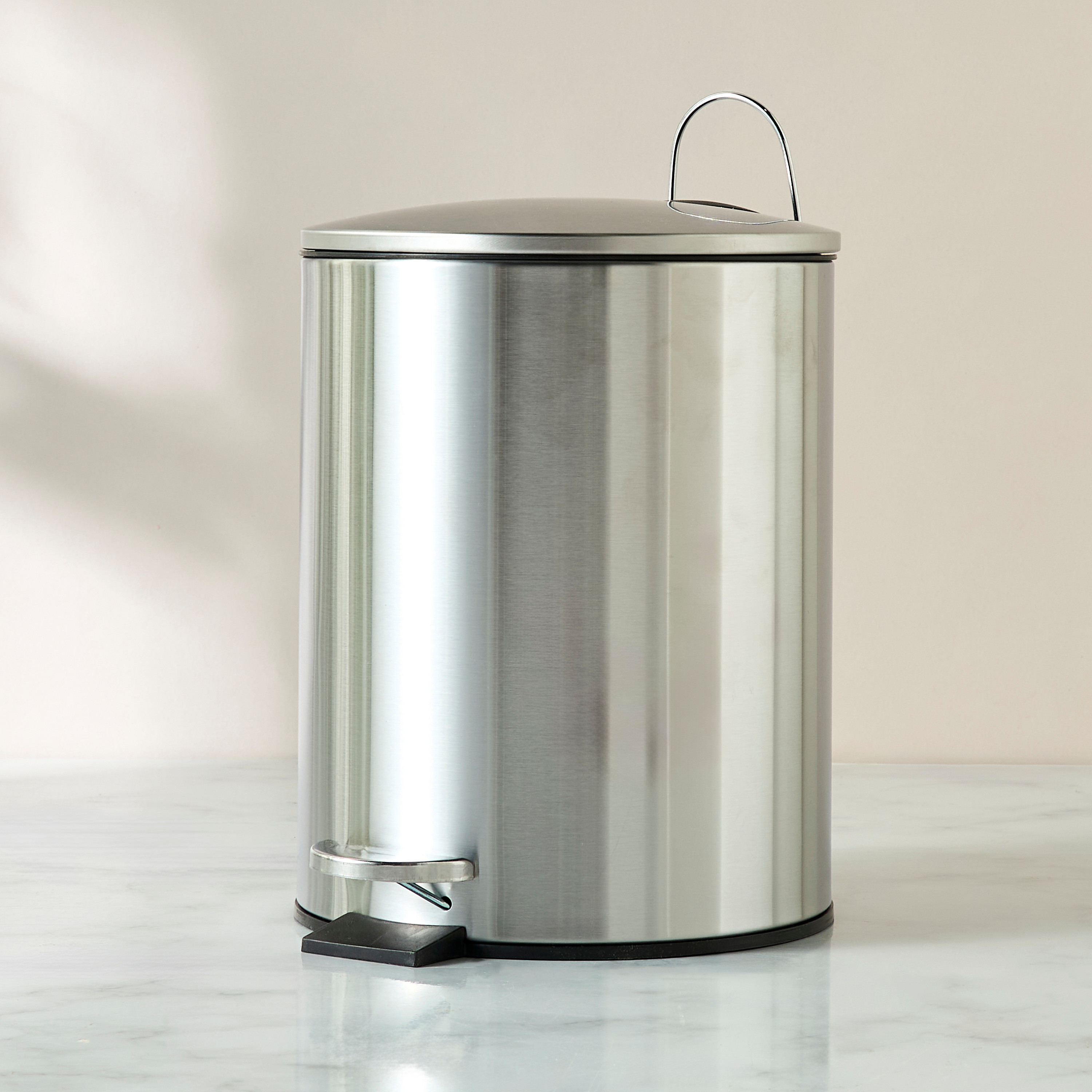 Metal Soft Close Pedal Waste Bin-household-storage-storagesolutions-storageboxesandbaskets-image-1