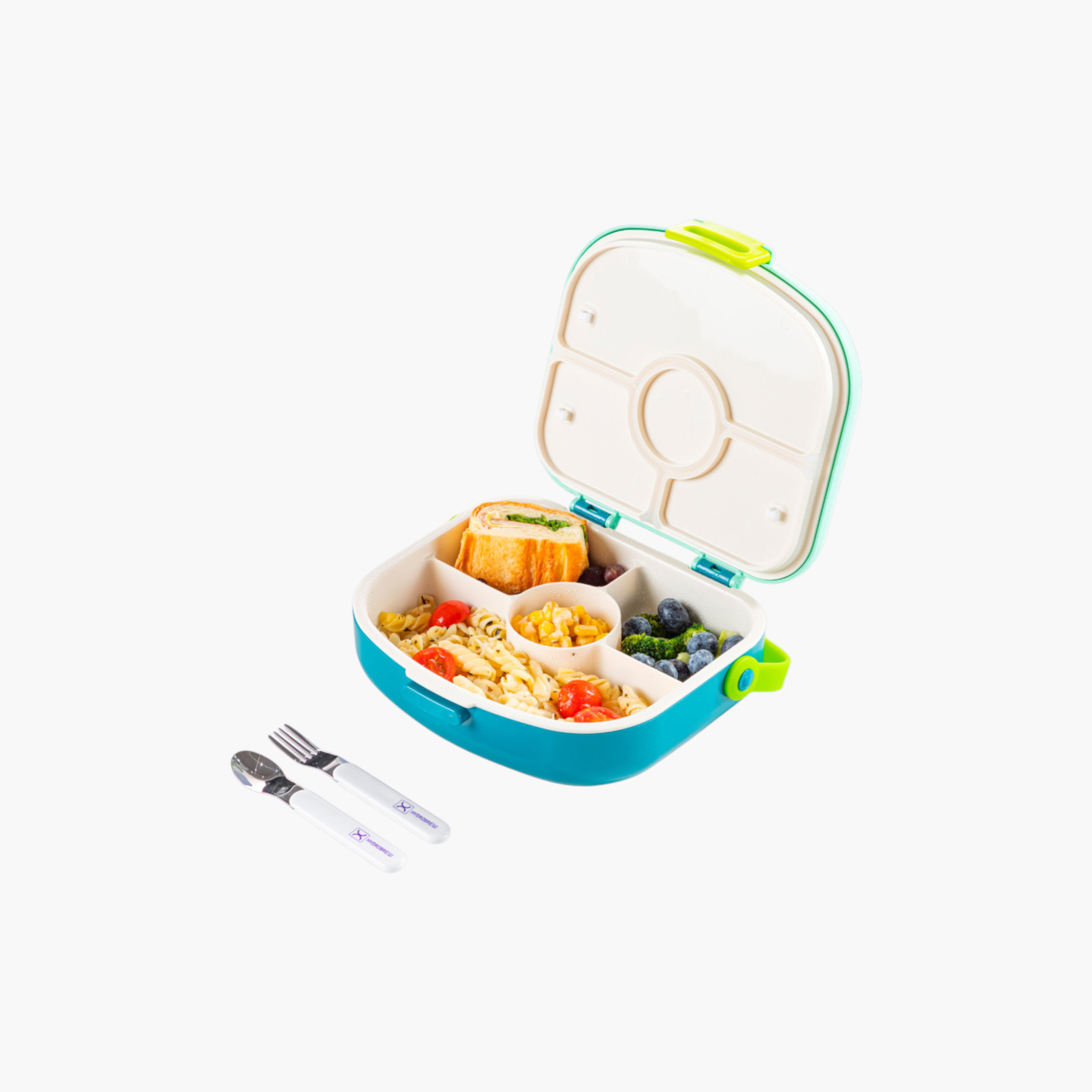 صندوق غداء بنتو بـ 4 أقسام مع ملعقة وشوكة من هايدروبرو-school-lunchessentials-lunchboxes-image-3