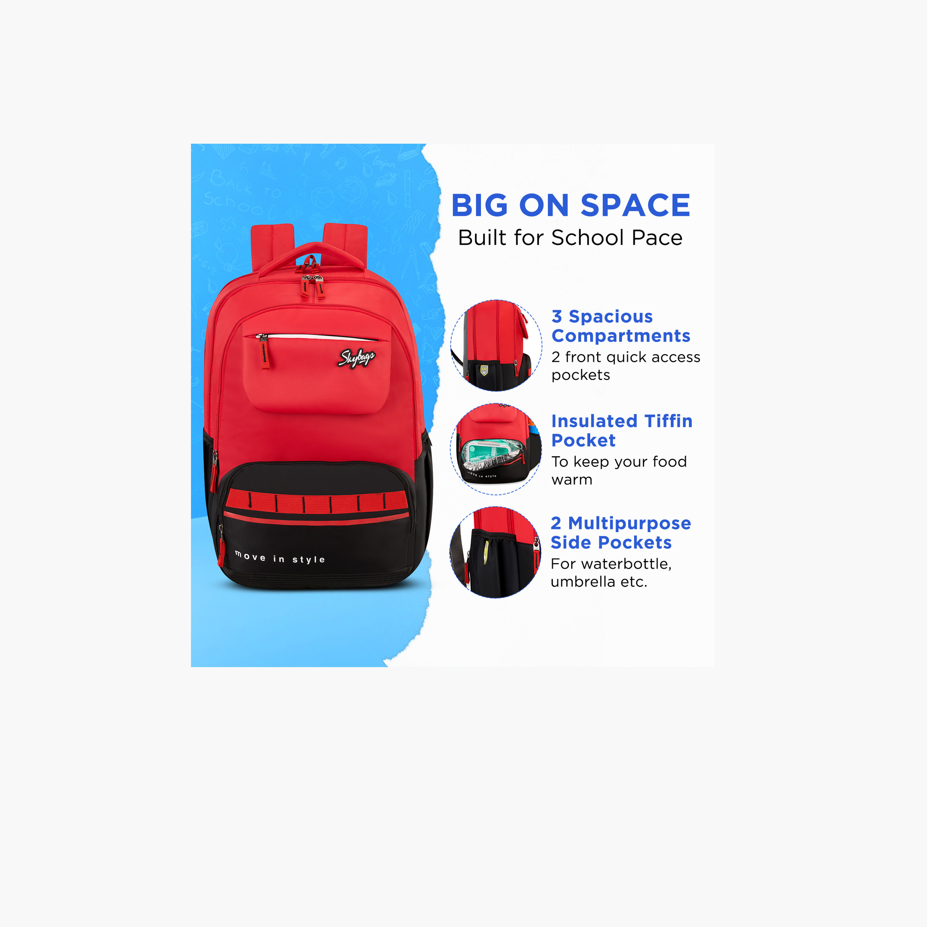Skybags 42 L Backpack, Polyester, Adjustable Shoulder Strap | Bussin-02-school-bagsandbackpacks-backpacks-image-3
