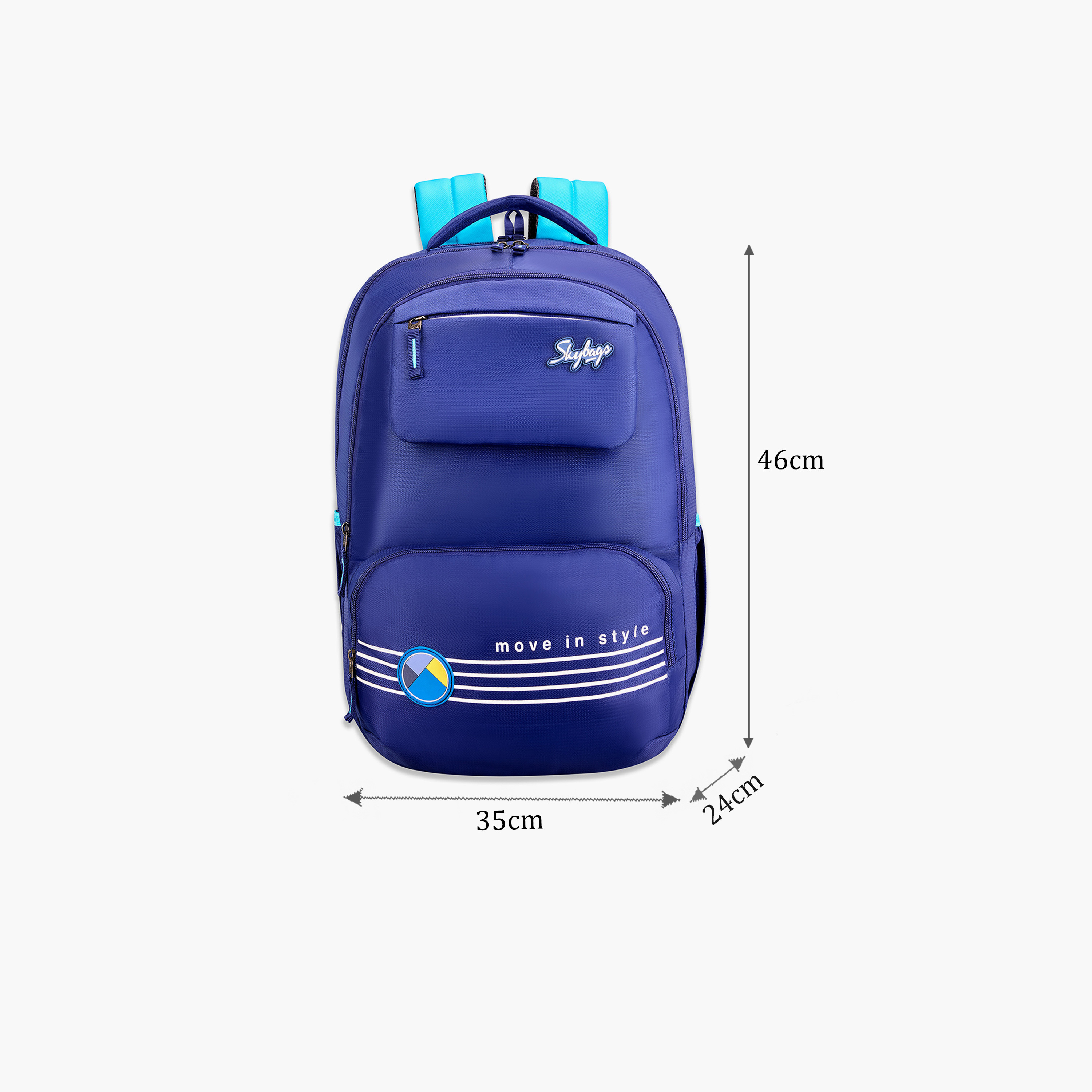 Skybags 42 L Backpack, Polyester, Adjustable Shoulder Strap | Bussin-04-school-bagsandbackpacks-backpacks-image-2